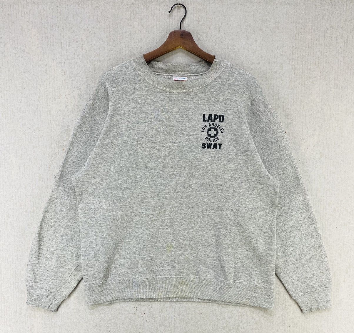 Hanes × Vintage Vintage Los Angeles Police SWAT Sweatshirt Hanes Tag Size US L / EU 52-54 / 3 - 1 Thumbnail