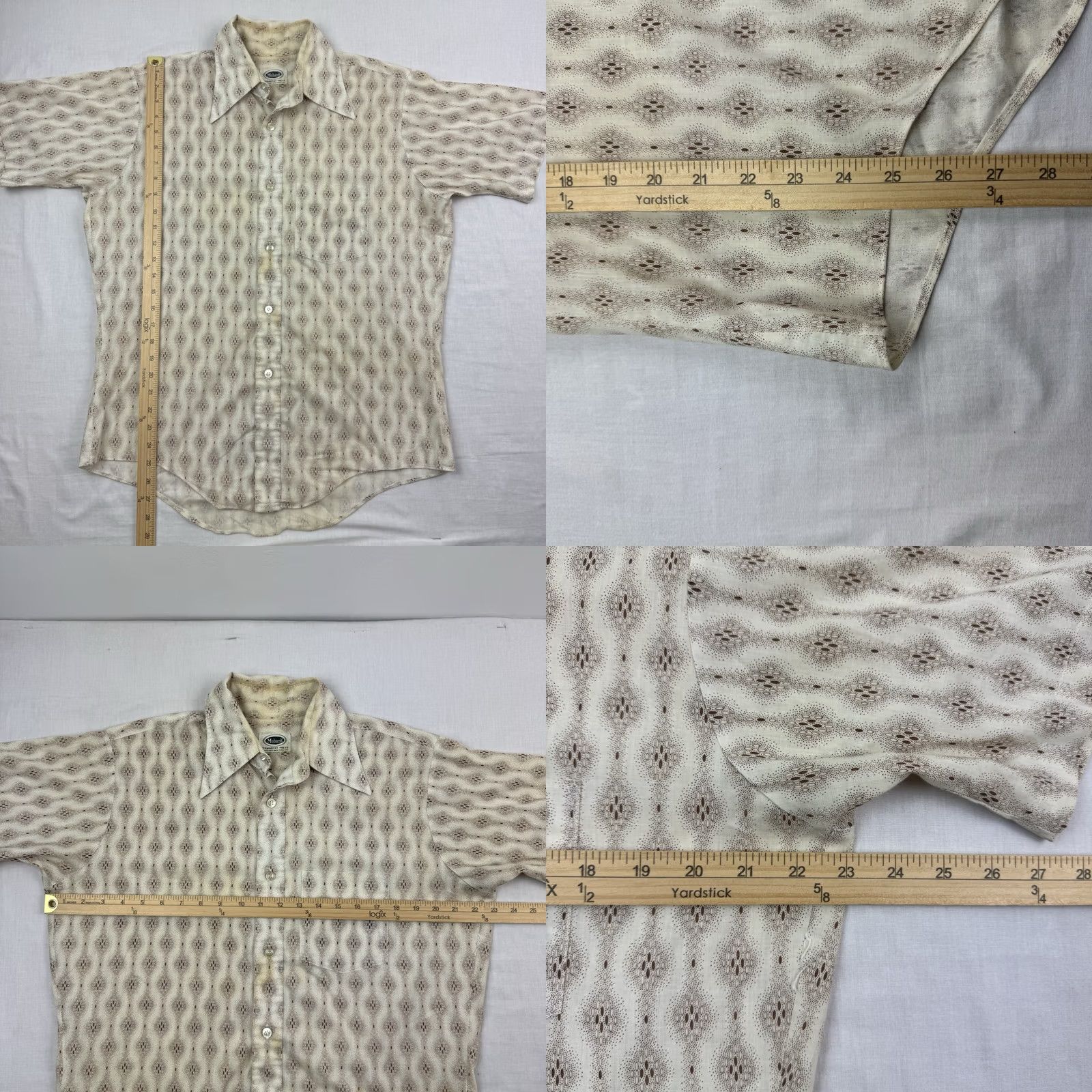 MCM Vintage Mohawk Button-Up Shirt Adult Medium Hipster MCM 60s 70s Stains True Vtg Size US M / EU 48-50 / 2 - 8 Thumbnail