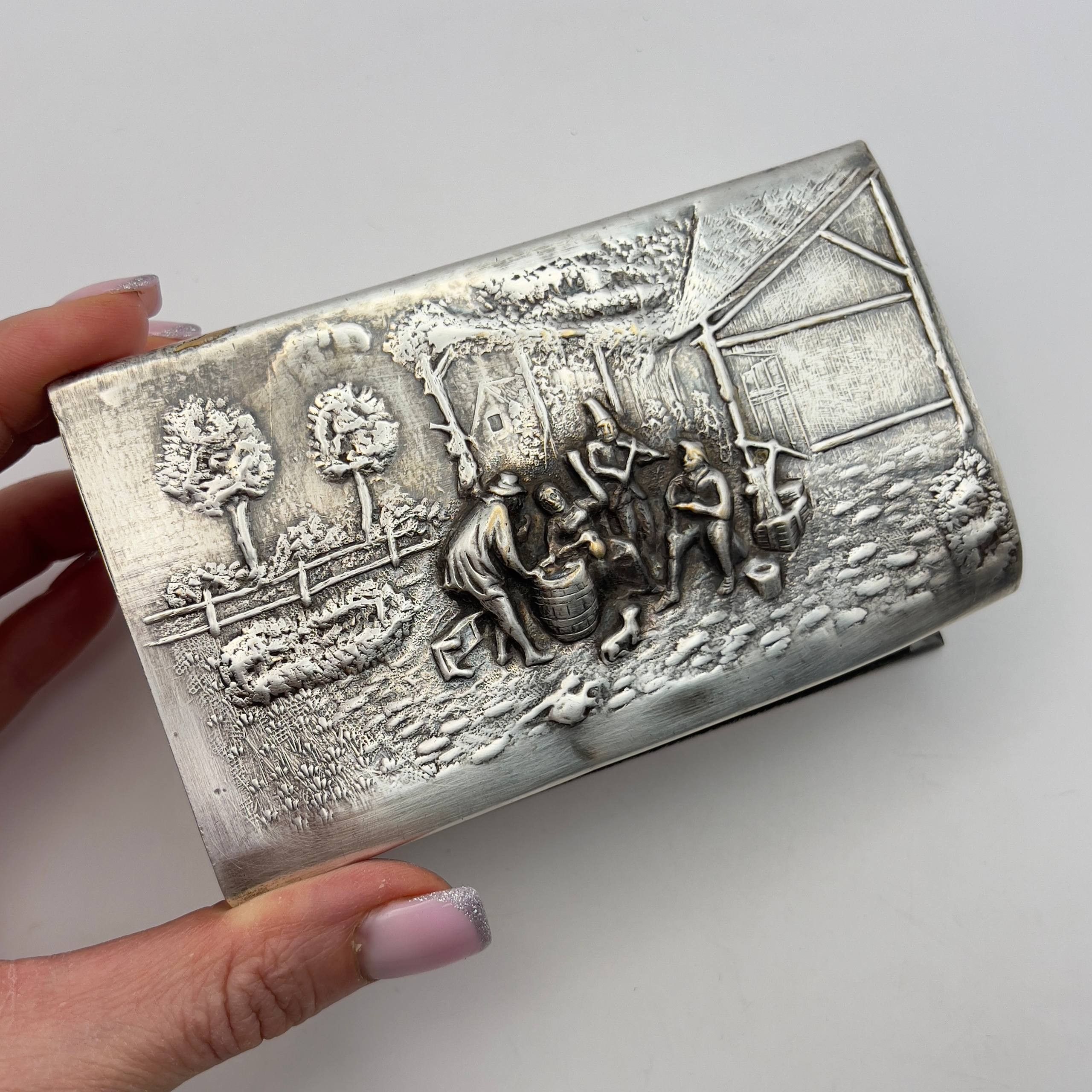 Vintage Large Vintage Silver Plated Matchstick Holder Germany Size ONE SIZE - 2 Thumbnail