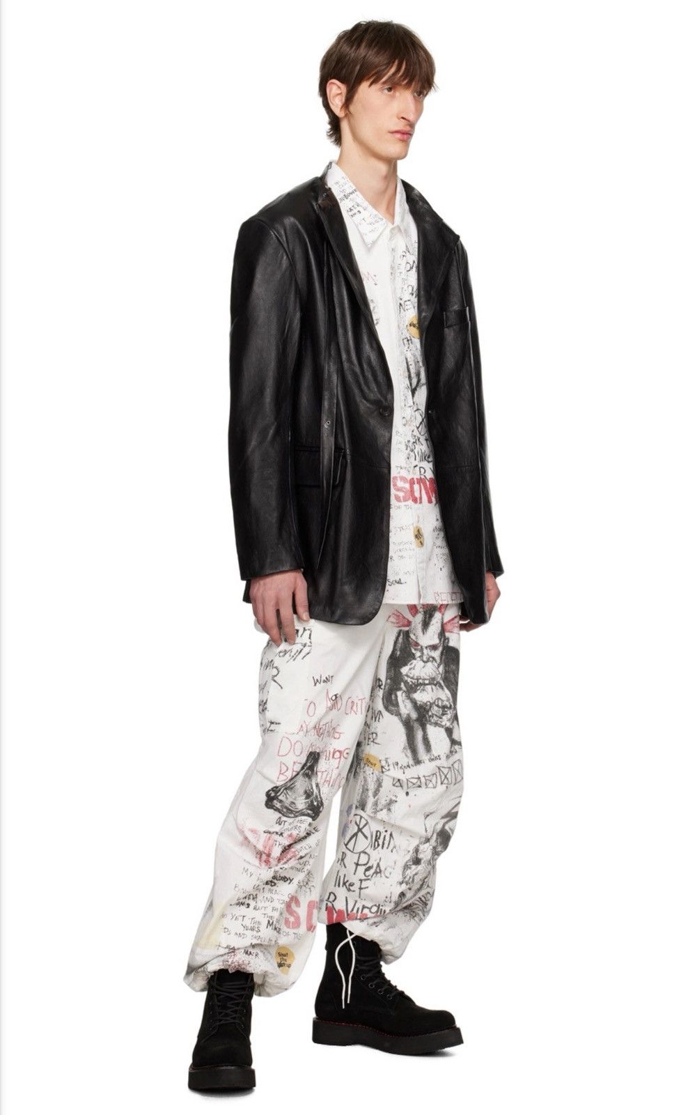 R13 Belt Collar Leather Jacket Small Size US S / EU 44-46 / 1 - 2 Thumbnail