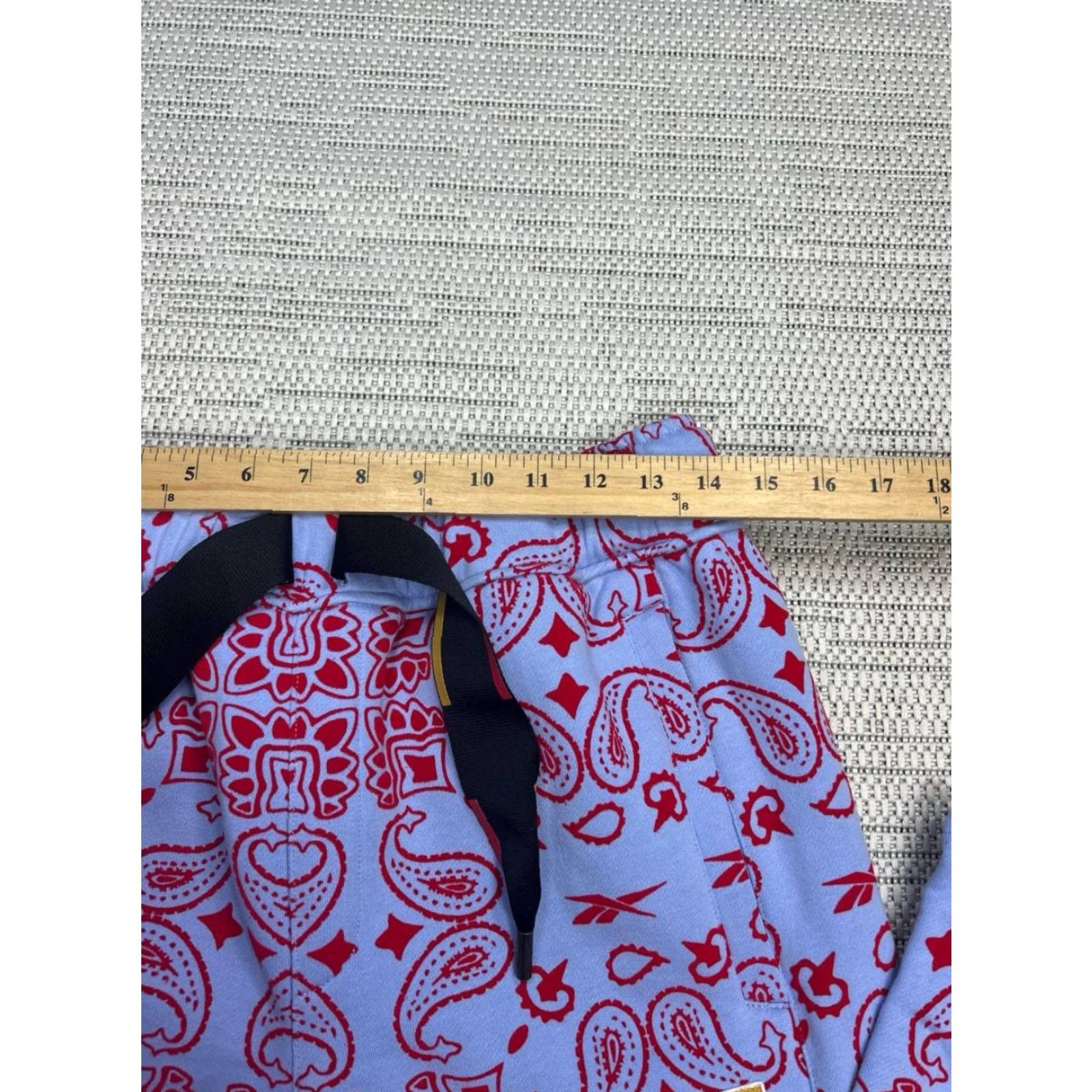 Reebok Reebok RCPM Sweatpants Men Small Blue Paisley Casual Drawstring Size US 29 - 7 Thumbnail