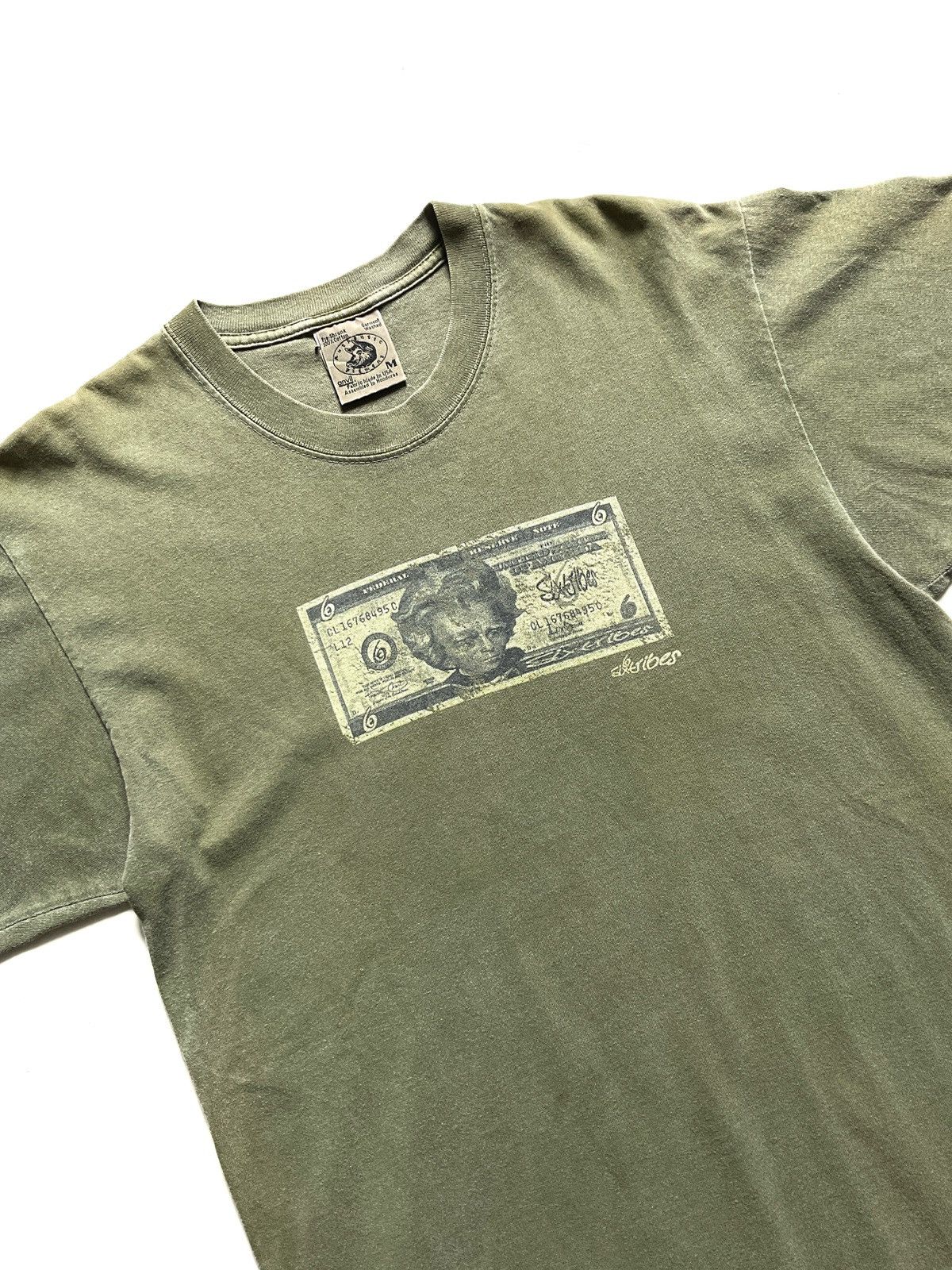 Vintage 90s Vintage Money OG Green Skateboard T-Shirt Size US M / EU 48-50 / 2 - 3 Thumbnail