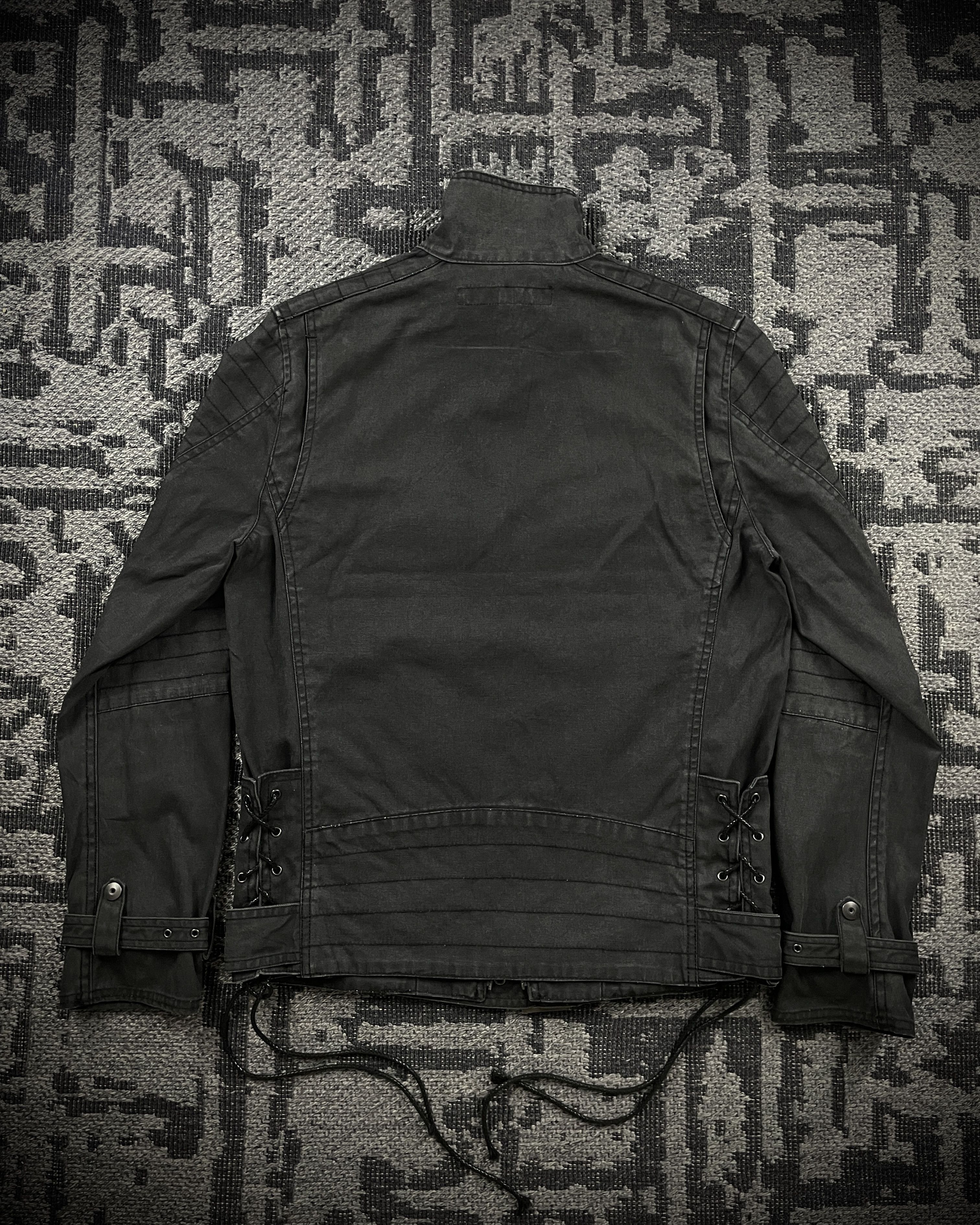 Schlussel Schlüssel Back Lace Up Rider Faded Canvas Jacket Size US L / EU 52-54 / 3 - 7 Thumbnail