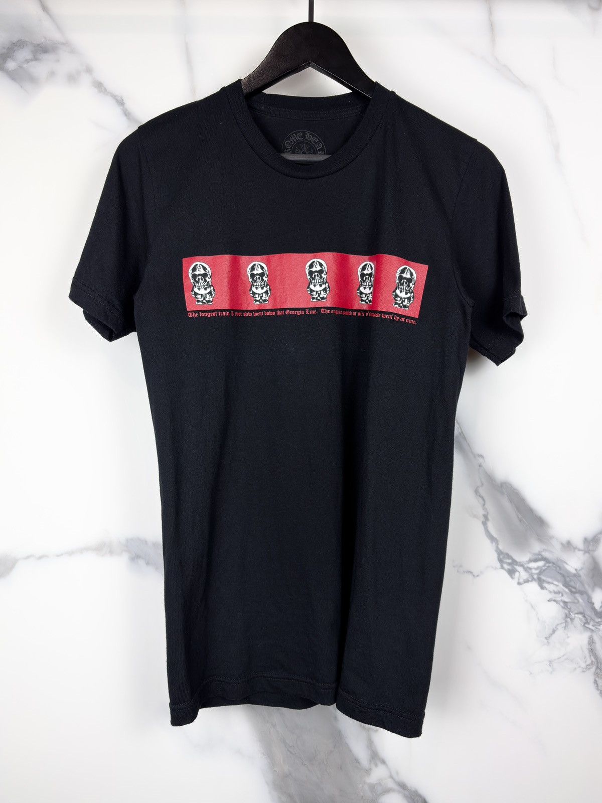 Chrome Hearts Chrome Hearts Foti Skeleton Skull Georgia Line Red Tshirt Size US S / EU 44-46 / 1 - 1 Thumbnail