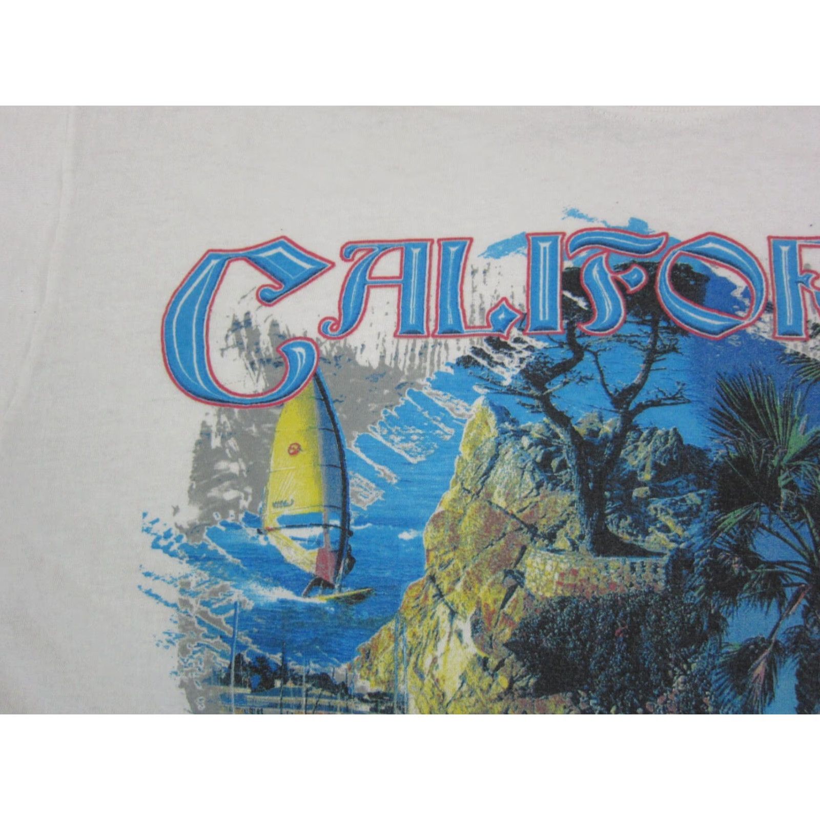 Vintage VINTAGE California Shirt Mens XL White Single Stitch 90s Beach Tuf-Enuf Short Sleeve Crew Neck T-Shirt XXL- none Size US XL / EU 56 / 4 - 4 Thumbnail
