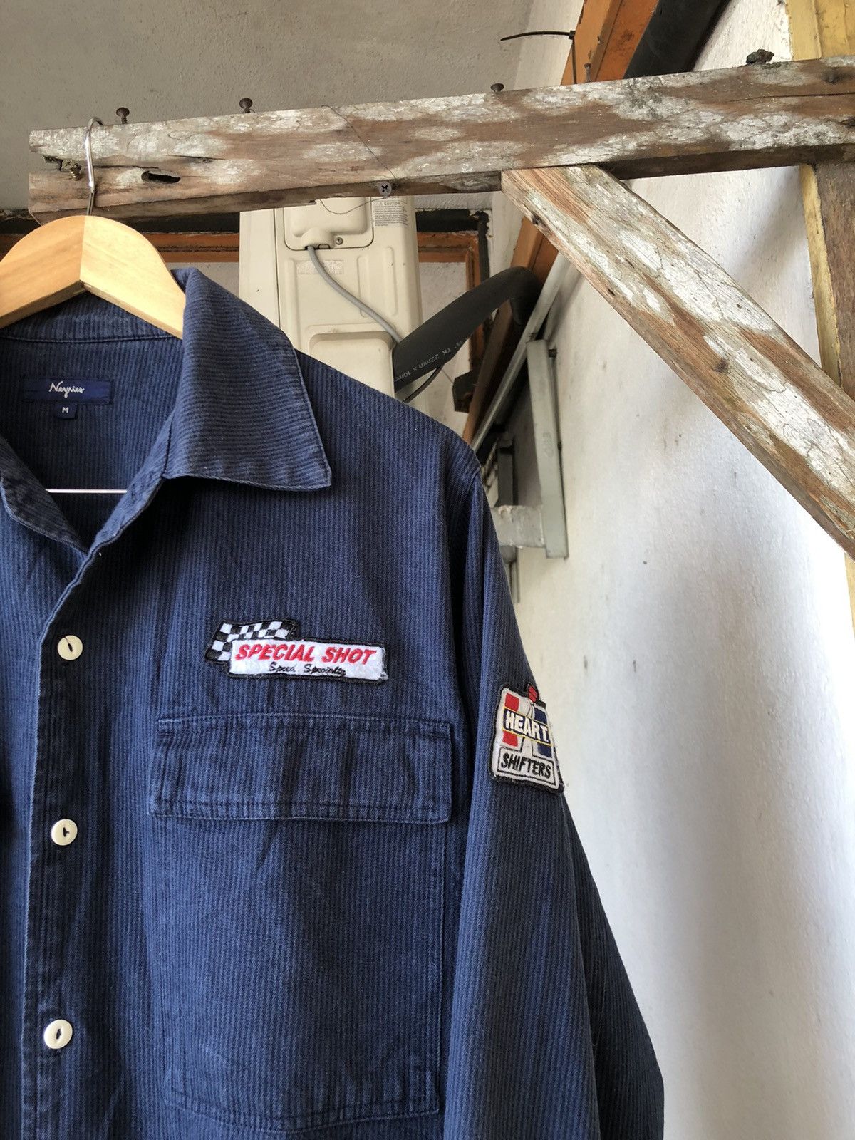 Indigo Neyries Subdue Moto Racing Indigo Work Button Up Shirt Size US M / EU 48-50 / 2 - 5 Thumbnail