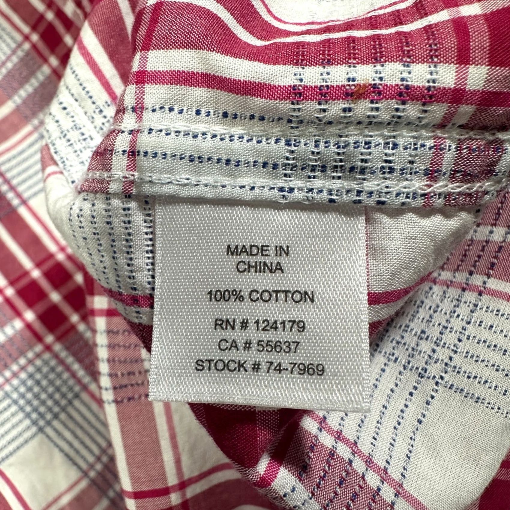 Johnston & Murphy Johnston & Murphy Shirt Mens Medium Plaid Cotton Short Sleeve Button Up Pockets Size US M / EU 48-50 / 2 - 6 Thumbnail