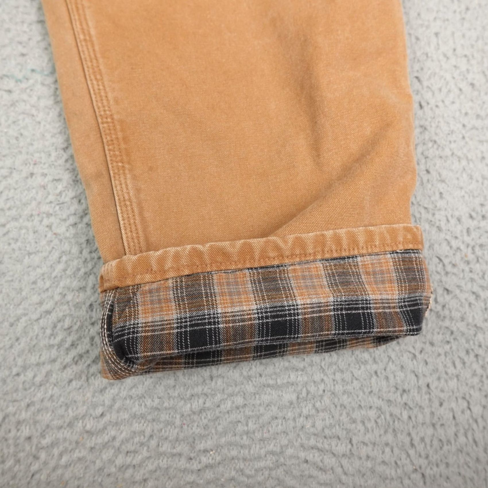 Carhartt Carhartt B111 Pants Mens Brown Flannel Lined Carpenter Work Wear Dungaree 38x32 Size US 38 / EU 54 - 7 Thumbnail
