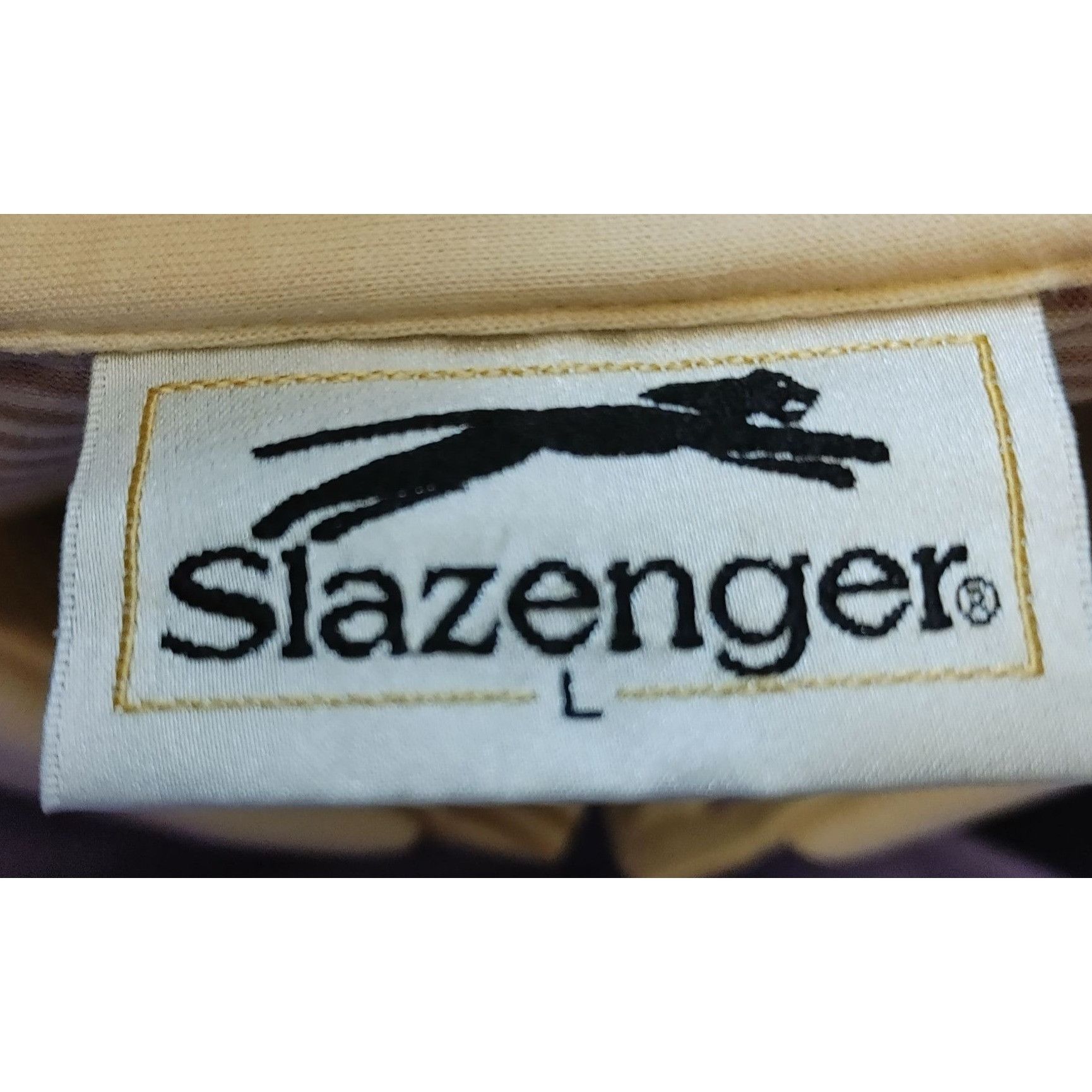 Other SLAZENGER Widgi Creek Golf Club Mens L Tan Striped Polo Golf Size US L / EU 52-54 / 3 - 4 Thumbnail
