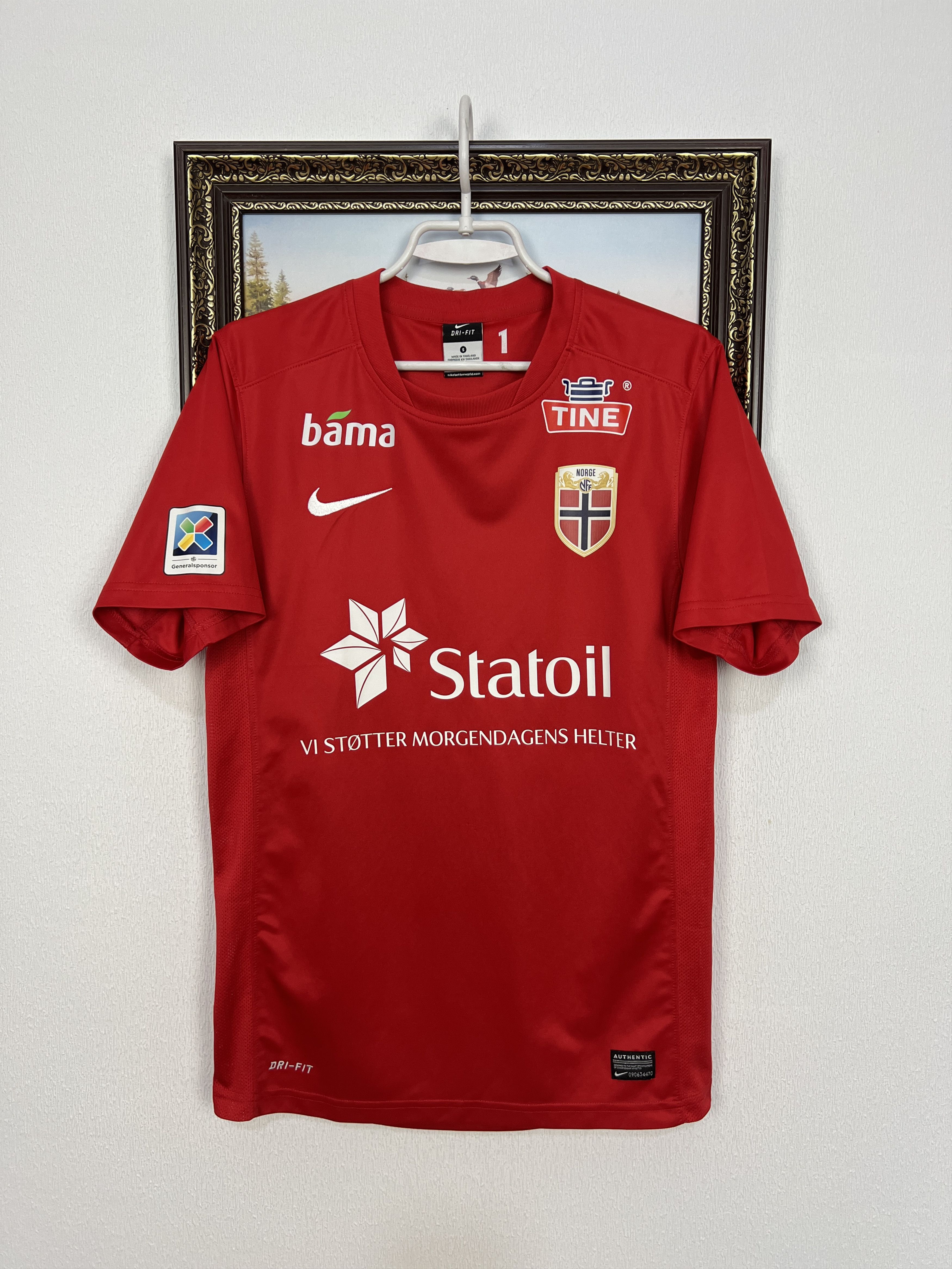 Nike Norway Player Issue Pre Match Football Shirt Soccer