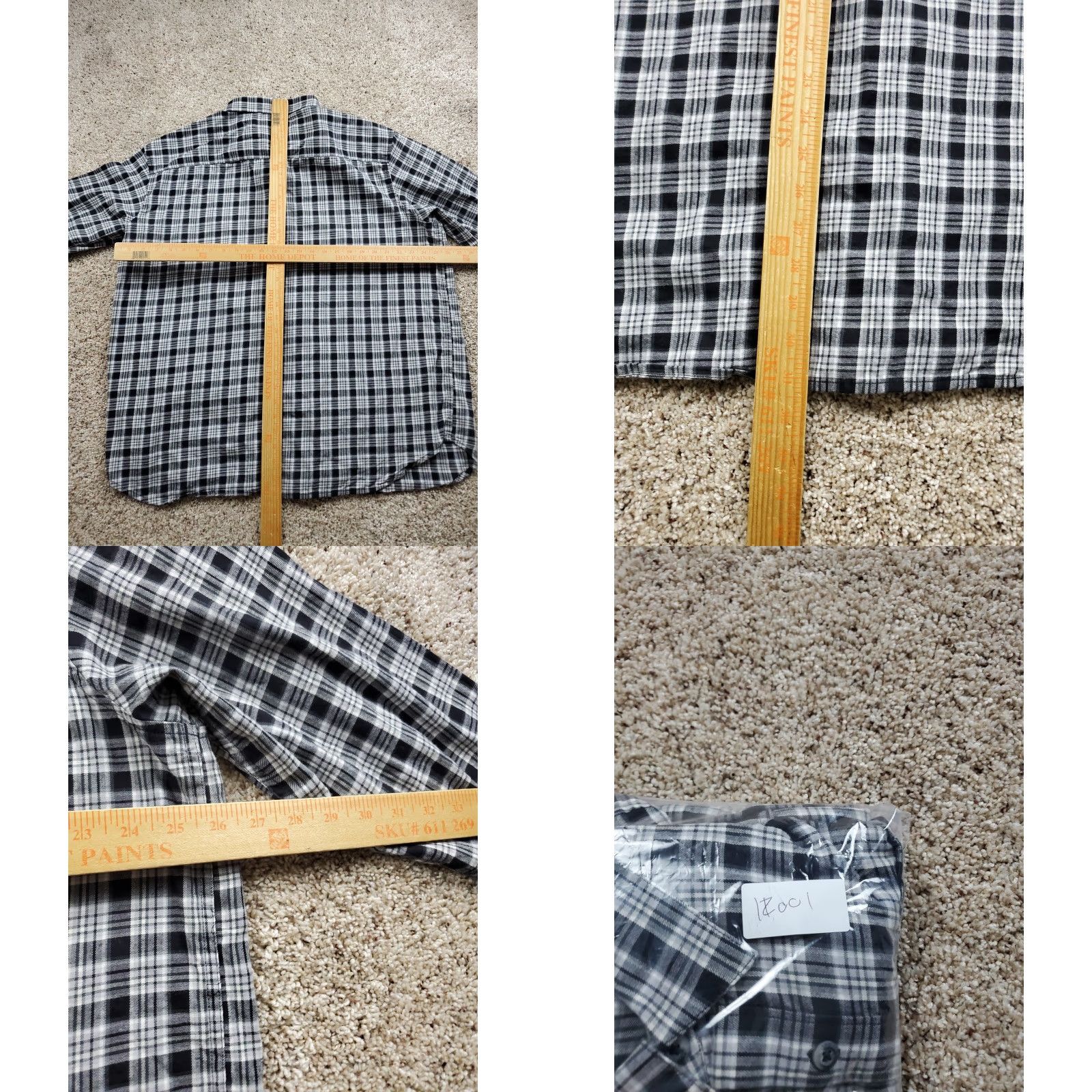 Vintage Columbia Shirt Mens 2XL Black Gray Plaid Button Up Long Sleeve Outdoors Logo Patch Size US XXL / EU 58 / 5 - 8 Thumbnail