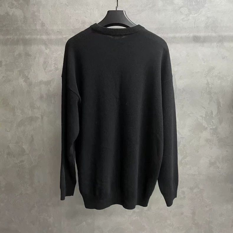 Balenciaga Balenciaga Black Cashmere Logo Sweater from Balenciaga-250 Size US L / EU 52-54 / 3 - 6 Thumbnail