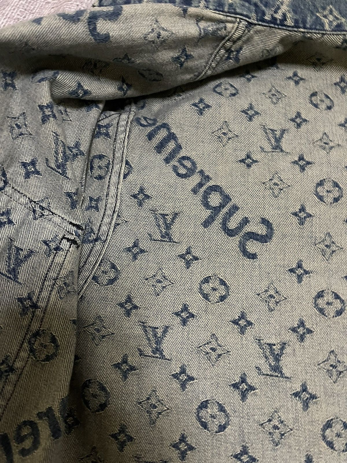 Louis Vuitton × Supreme Supreme Louis Vuitton lv jacquard denim chore coat size 46 Size US S / EU 44-46 / 1 - 6 Thumbnail