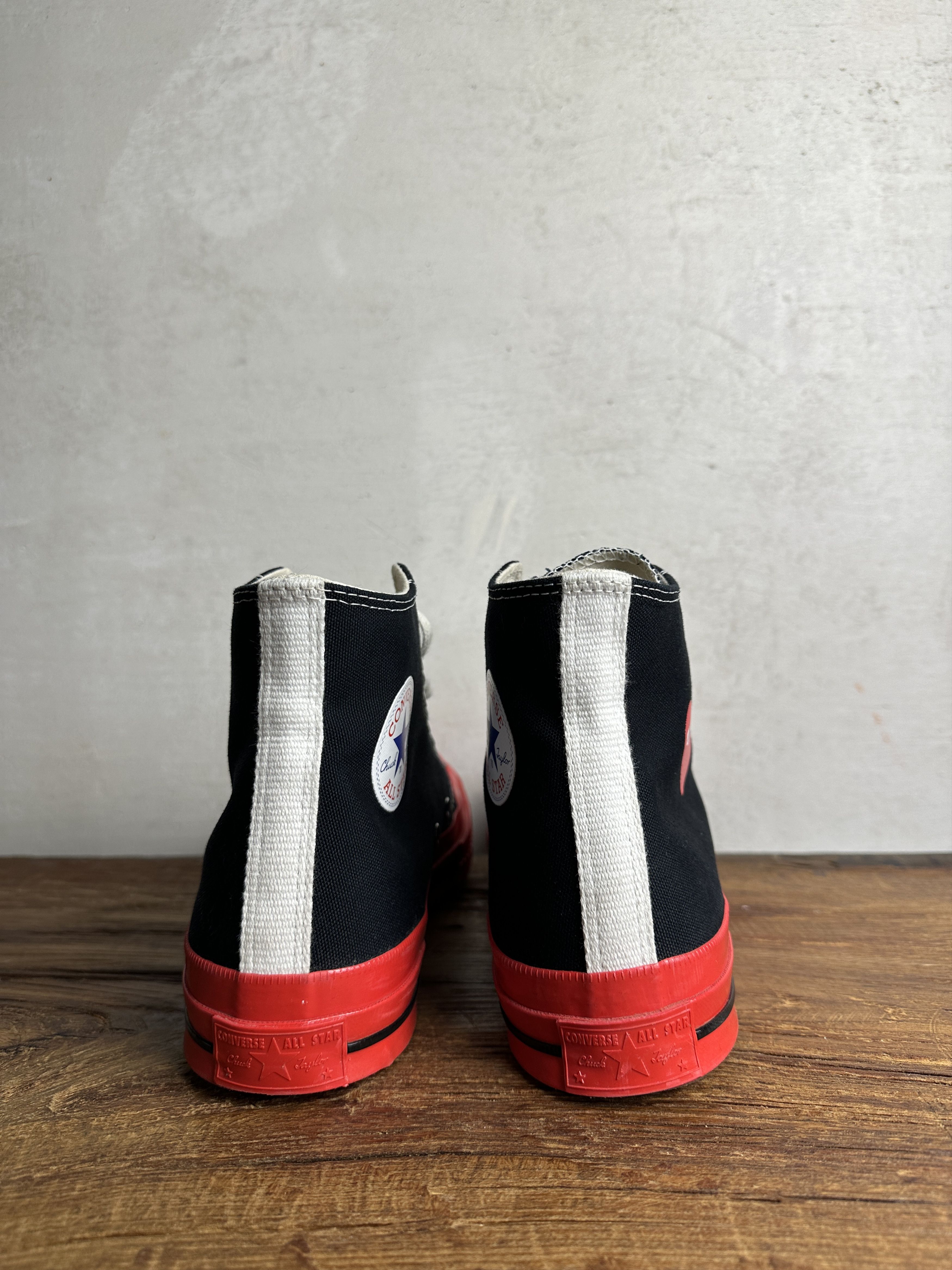Comme des Garcons Comme des Garçons Play x Chuck 70 High 'Black Red' Sneakers Size US 10 / EU 43 - 7 Thumbnail