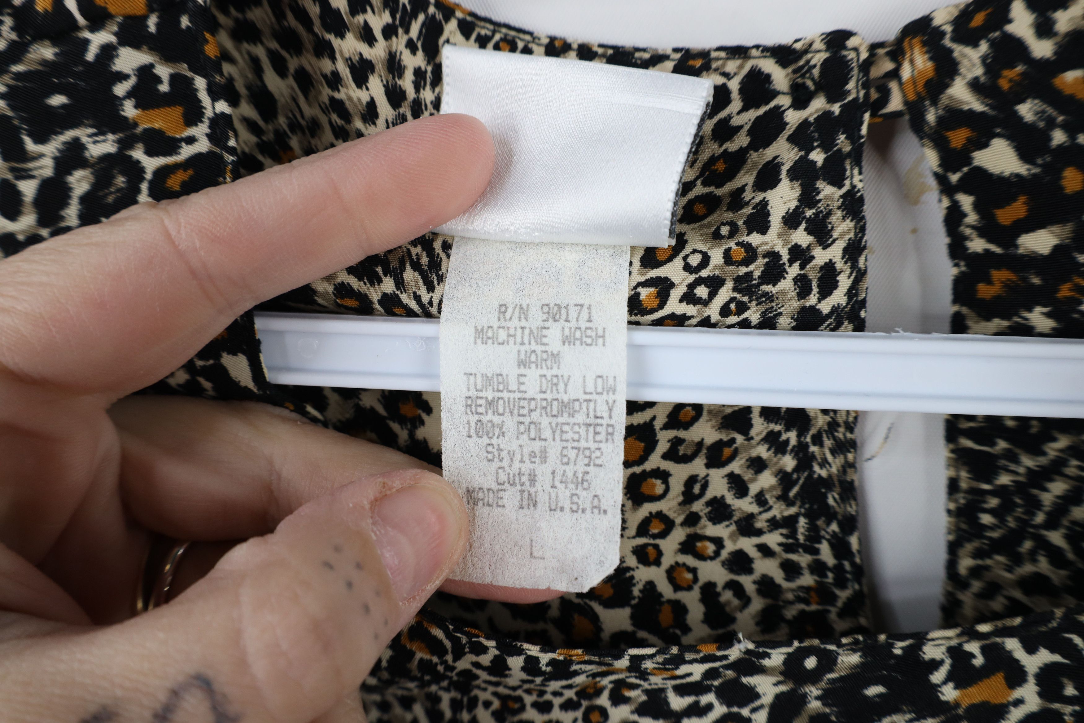 Vintage Vintage 90s Streetwear Leopard Cheetah Blouse Shirt USA Size L / US 10 / IT 46 - 5 Thumbnail