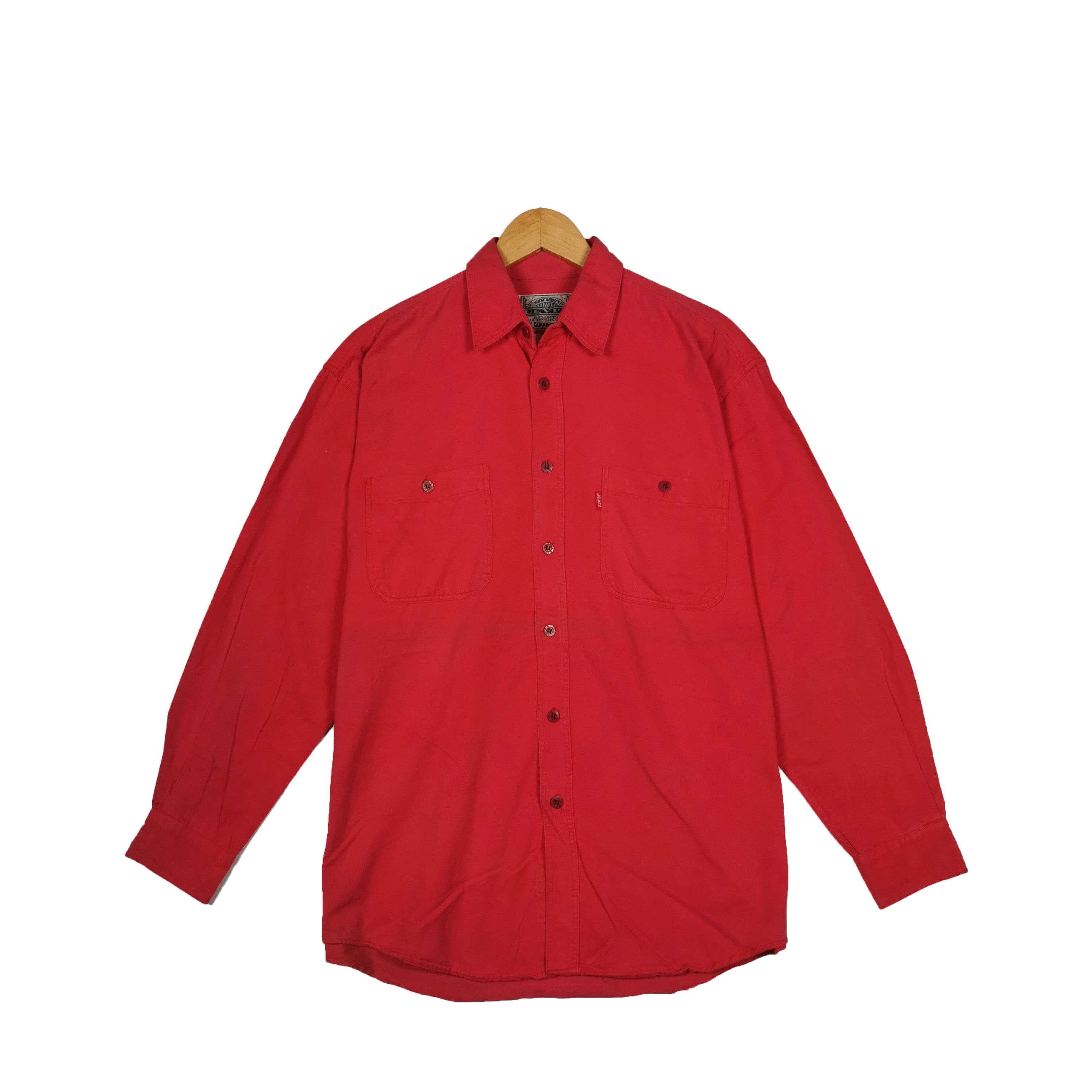 Levi's Vintage 90's Levi's Shirt Levis Strauss Bottomdown Shirt Size US L / EU 52-54 / 3 - 1 Thumbnail