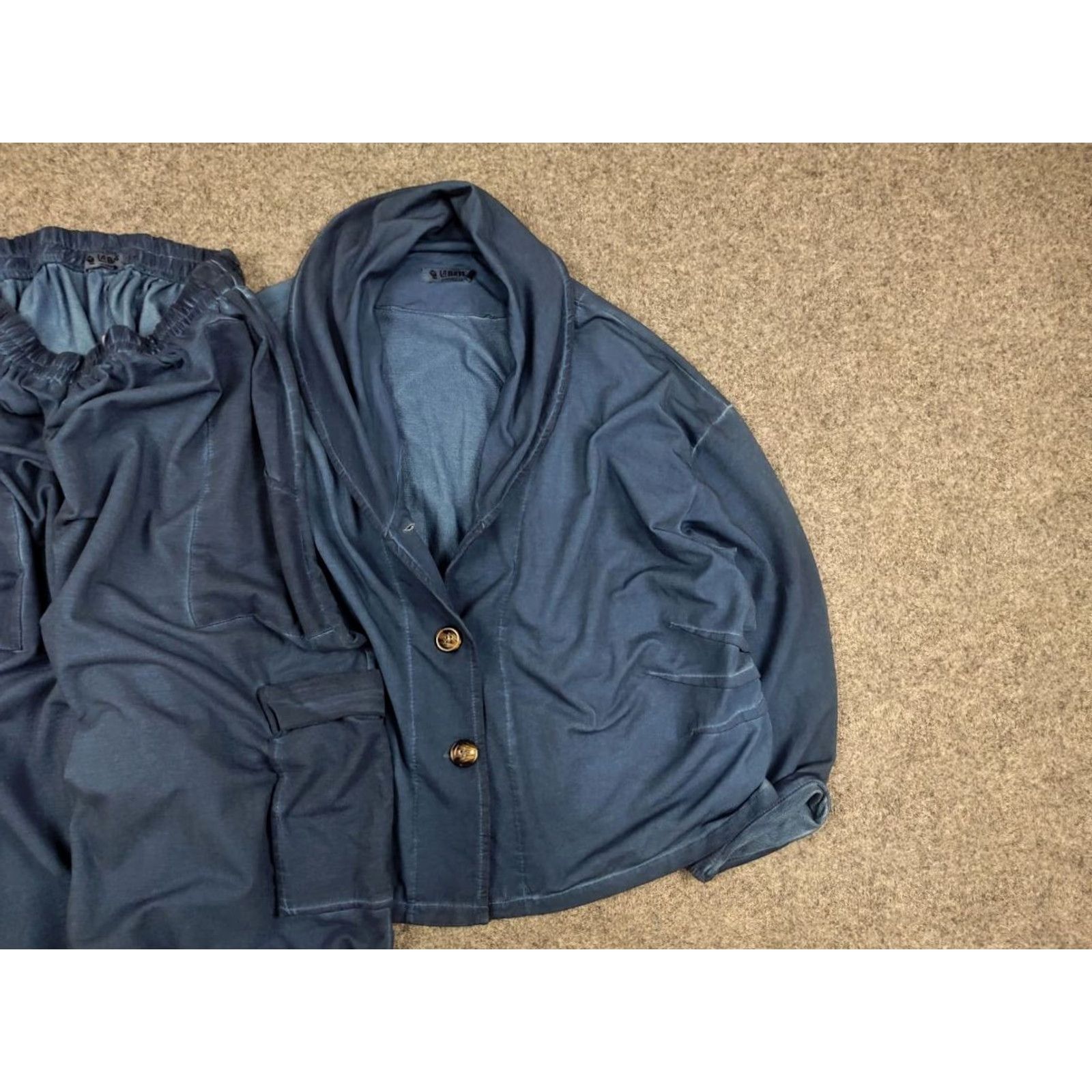Vintage La Bass Germany Design Cargo Baggy Pants Jacket Shirt Womens Regular Blue 12 Cotton Blend Canvas Wide-Leg Denim Casual 90s? Size 34" / US 12 / IT 48 - 4 Thumbnail