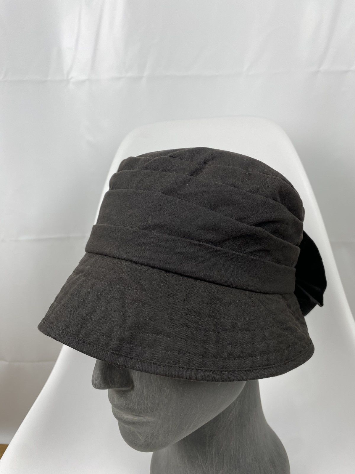 Dents Dents Waxed Cotton Hat With Bow One Size Size ONE SIZE - 1 Thumbnail