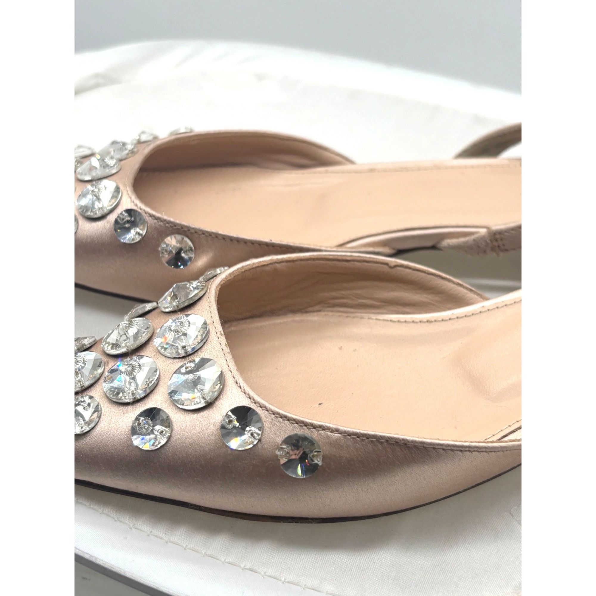 J.Crew J. Crew Women’s Embllished Satin Slingback Flats, Pink Blush Size US 6 / IT 36 - 9 Thumbnail