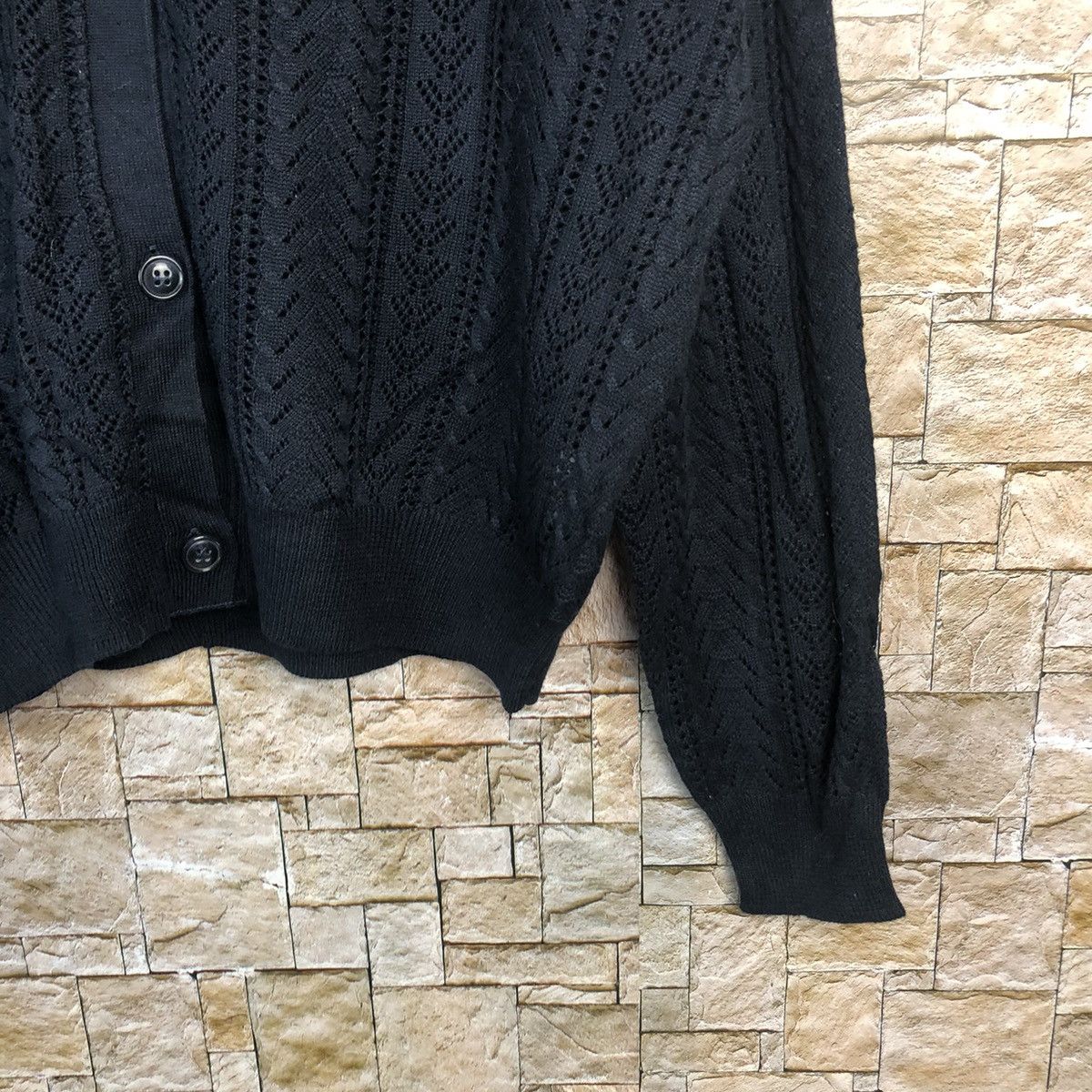 Japanese Brand A.V.V Standard Dark Blue Cardigan Knitwear #A941 Size L / US 10 / IT 46 - 8 Thumbnail
