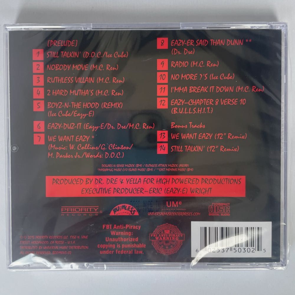 Rap Tees Eazy-E – Eazy Duz It – Anniversary Edition Compact Disc, CD Size ONE SIZE - 2 Thumbnail