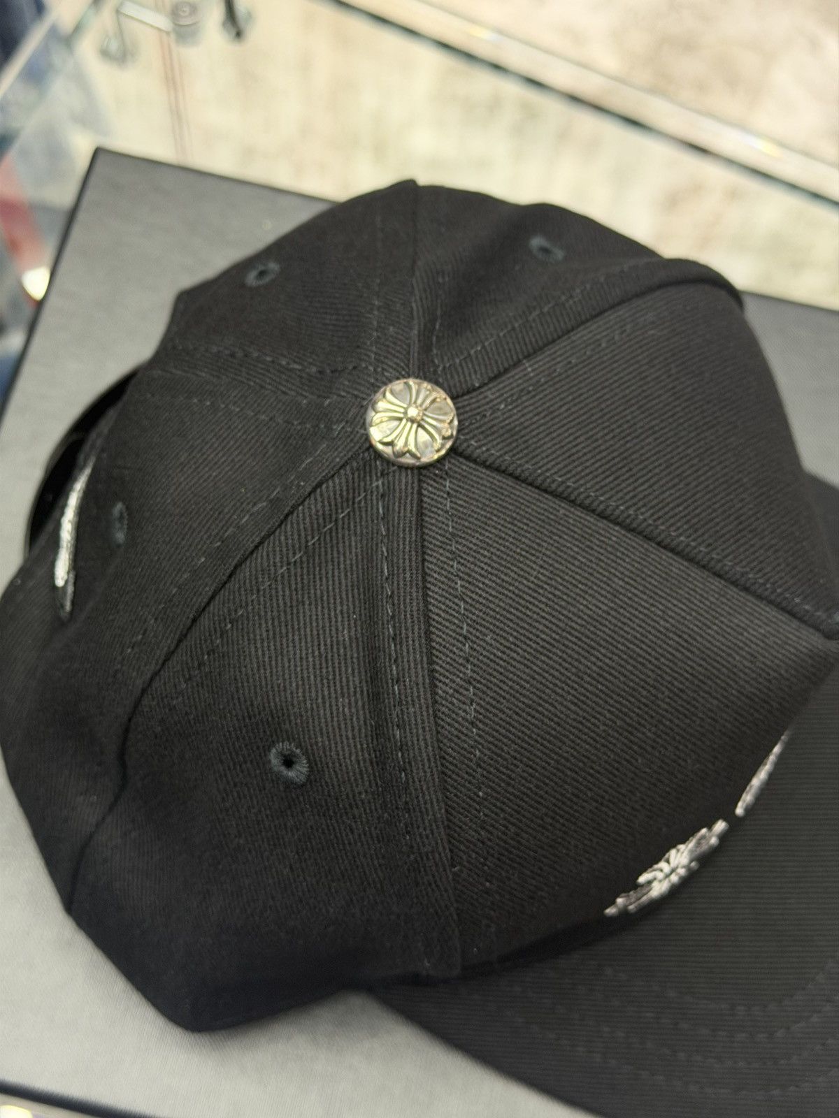 Chrome Hearts Chrome Hearts Horseshoe Denim Baseball Hat Size ONE SIZE - 4 Thumbnail