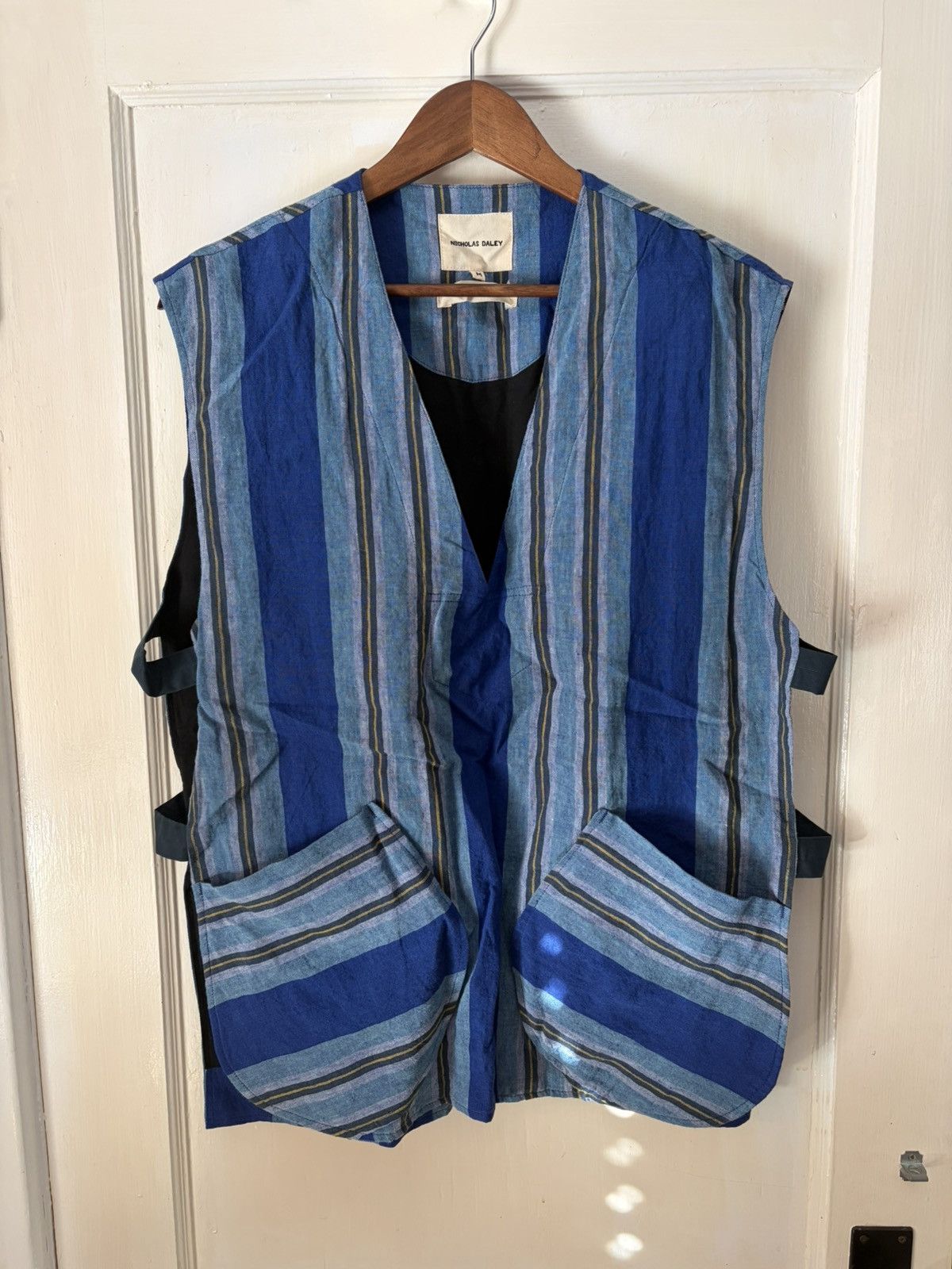 Nicholas Daley Nicholas Daley - Striped Linen Vest Size US M / EU 48-50 / 2 - 1 Thumbnail