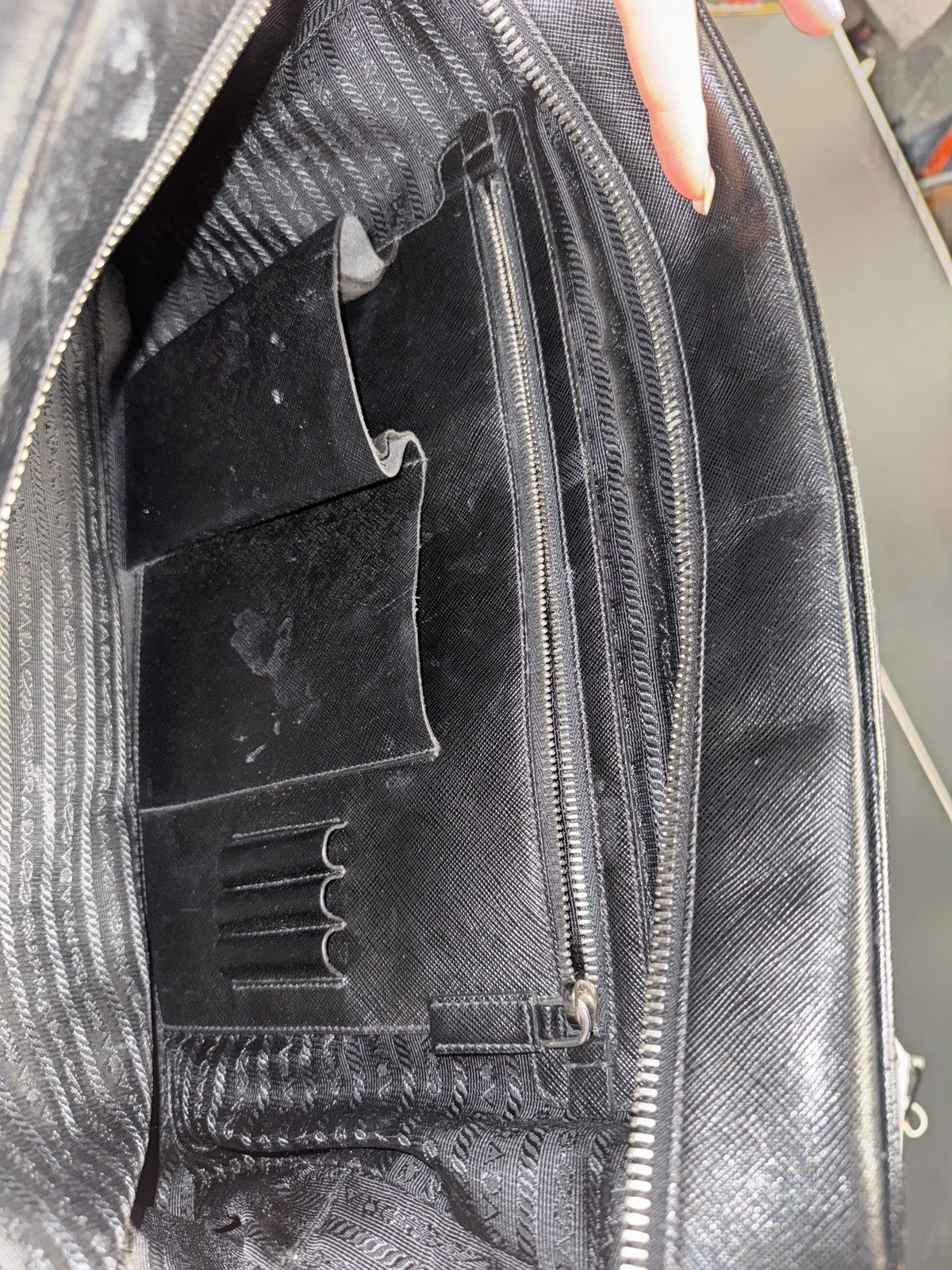 Prada Prada black saffiano leather briefcase shoulder travel bag Size ONE SIZE - 3 Thumbnail