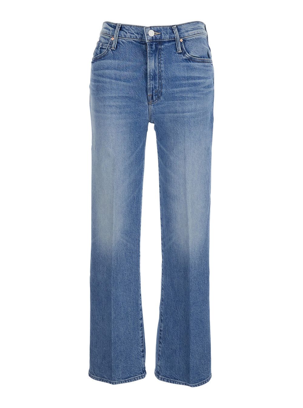 MOTHER 'THE KICK IT ANKLE' blue five-pocket Jeans with faded effect in denim women Size 28" / US 6 / IT 42 - 1 Thumbnail