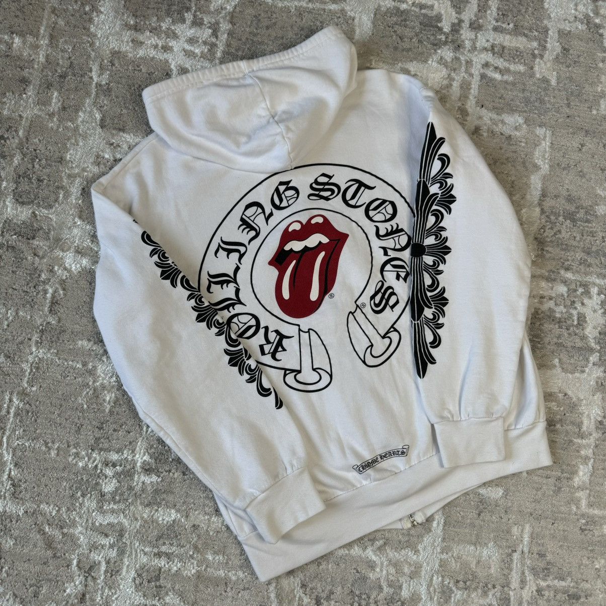 Chrome Hearts Horseshoe Floral Zip Up Hoodie | Grailed