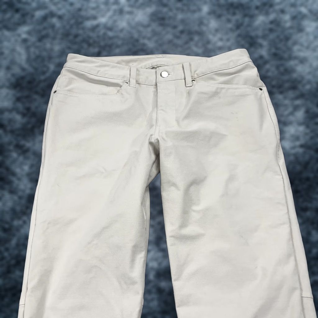 Lululemon Mens Pants 32x31 Slim Beige Utilitech Chino 5-Pocket Flat Front Casual Everyday LM5ABNS LM5ABMS