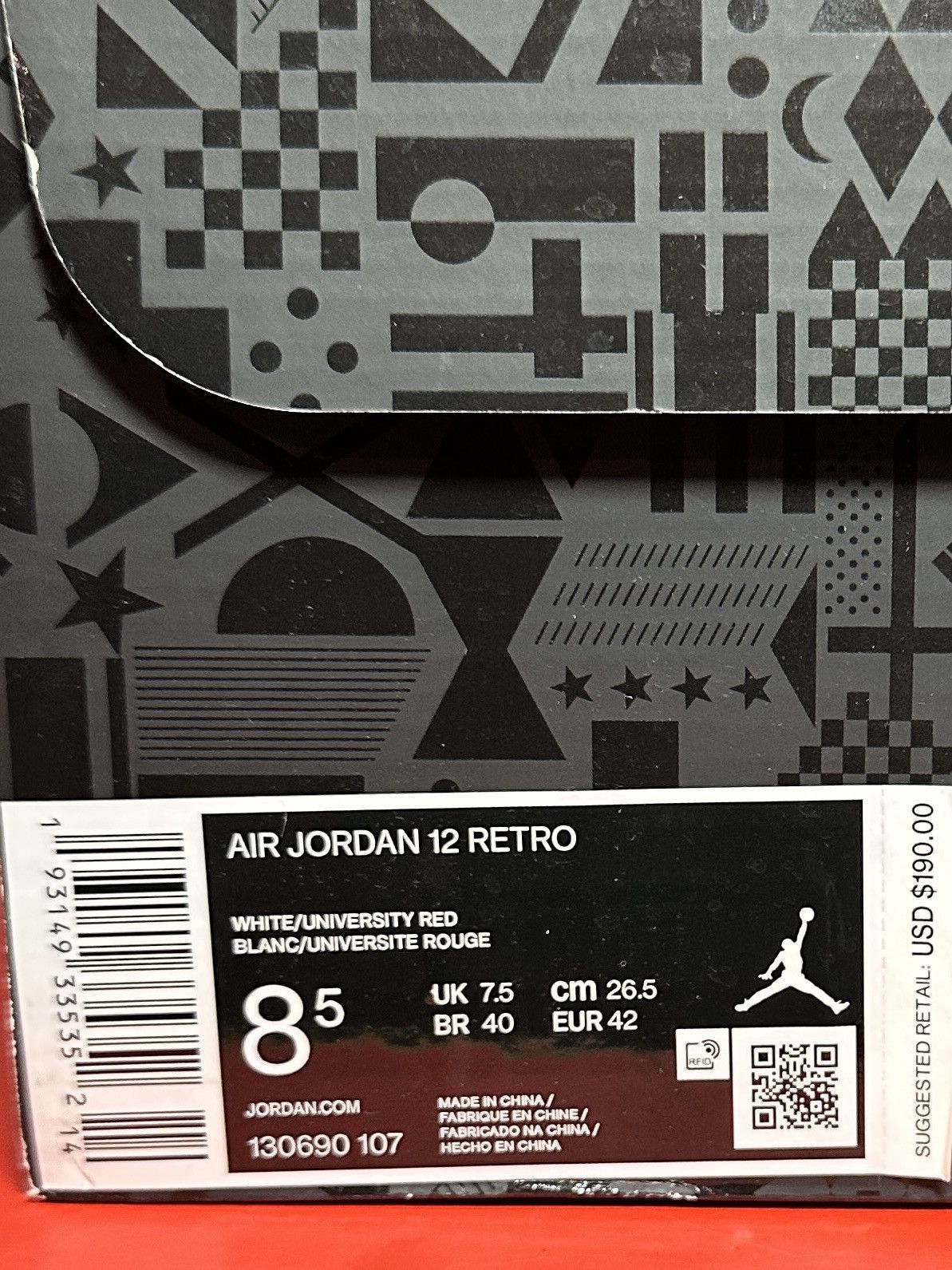 Jordan Brand Size 8.5 - Air Jordan 12 Retro FIBA Size US 8.5 / EU 41-42 - 8 Thumbnail