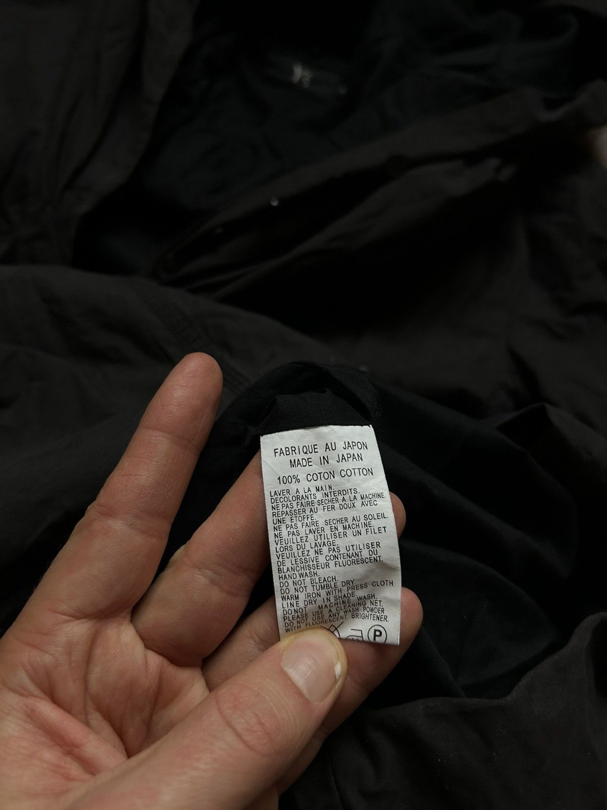 Vintage YOHJI YAMAMOTO Shirt Top Dress Button Long hood Size L / US 10 / IT 46 - 7 Thumbnail