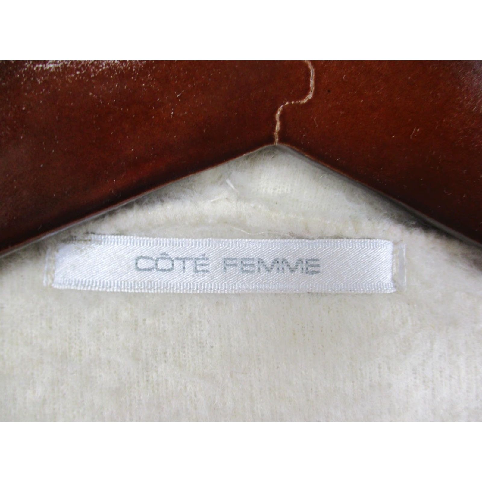 Vintage Cote Femme Coat Womens L White Hooded Faux Fur Long Teddy Full Length Warm Size L / US 10 / IT 46 - 5 Thumbnail