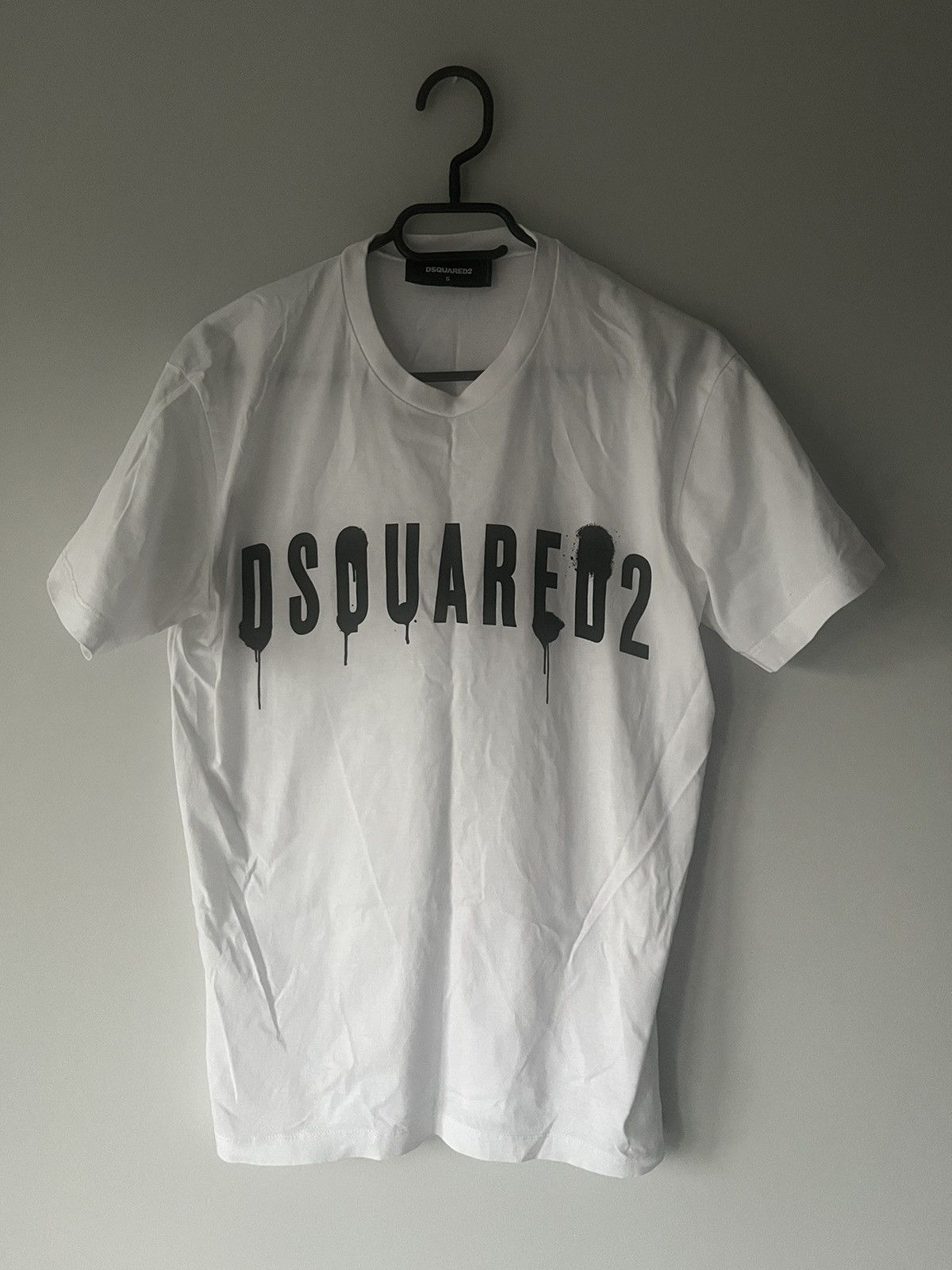 Image of Dsquared2 Dsquared 2 | Spray Paint Logo Tee in White, Men's (Size Small)