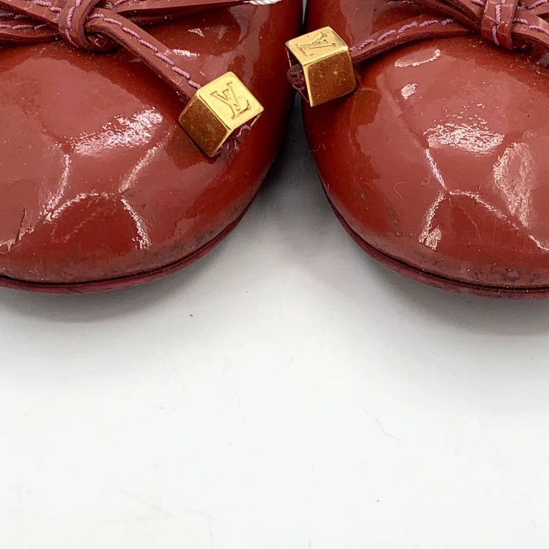 Louis Vuitton Louis Vuitton Red Bow Round Toe Casual Flat Shoes Size US 6.5 / IT 36.5 - 9 Thumbnail