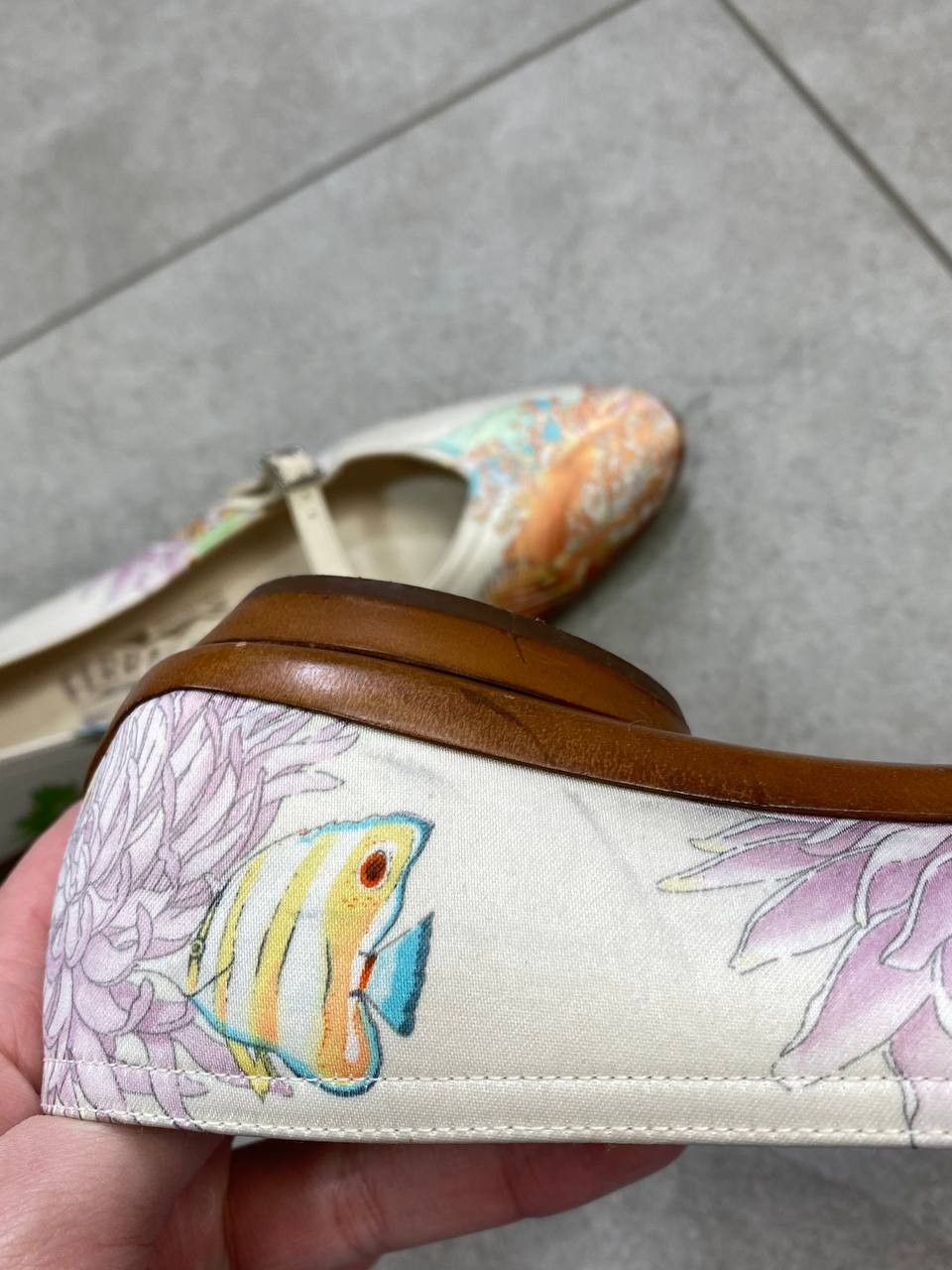 Salvatore Ferragamo Vintage Salvatore Ferragamo Sea Pattern Ballet Flats Shoes Size US 6 / IT 36 - 11 Thumbnail