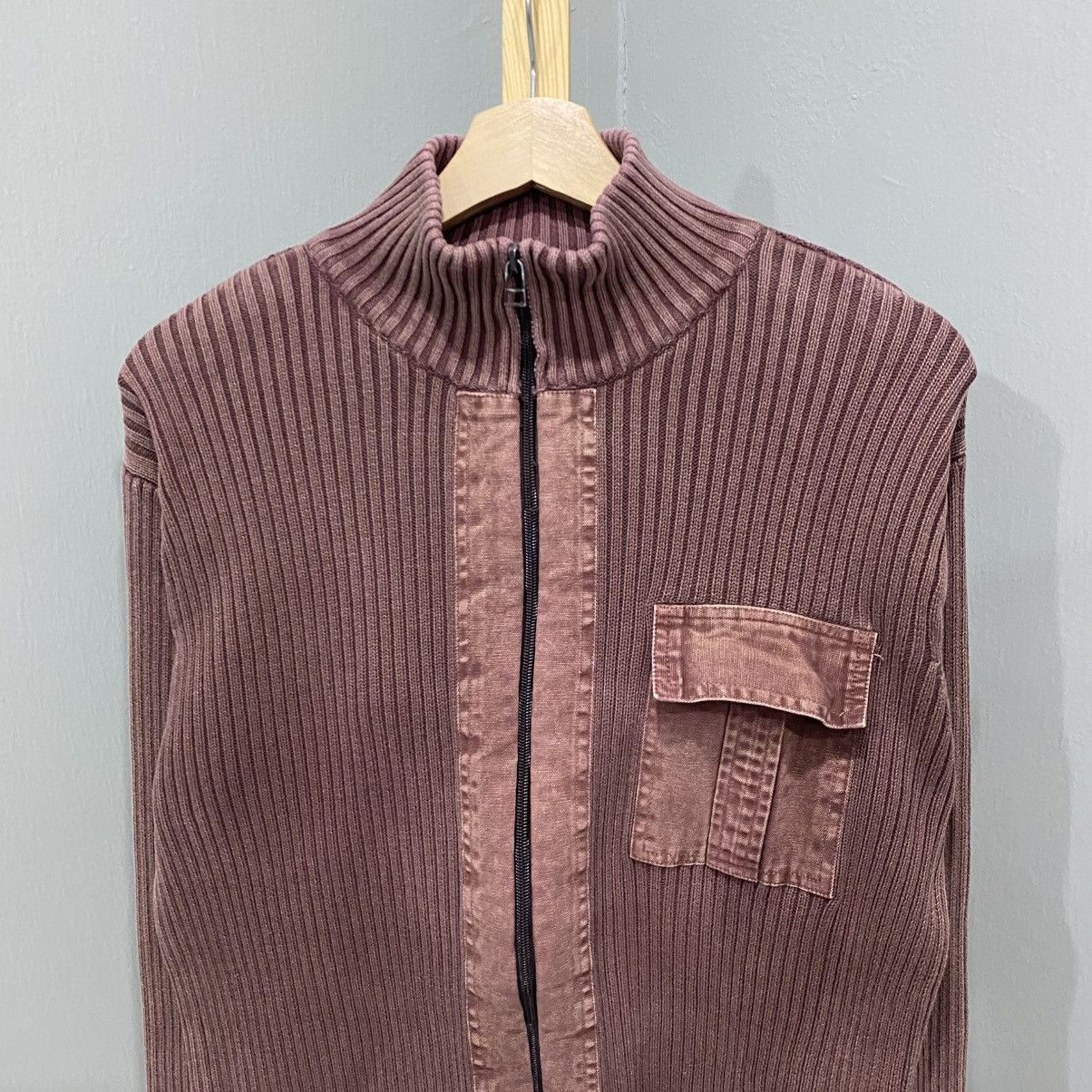 Kansai Yamamoto Kansai Jeans Ribbed Knit Zip Sweater Archive Y2K Japanese Size US S / EU 44-46 / 1 - 3 Thumbnail