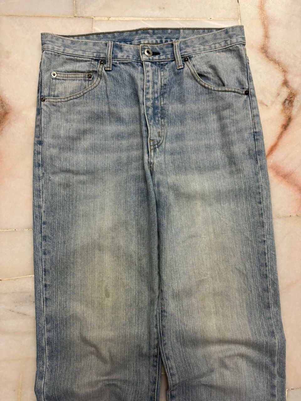 Japanese Brand VINTAGE 2000s JAPANESE MUDWASH STRAIGHT BLUE JEANS Size US 30 / EU 46 - 5 Thumbnail