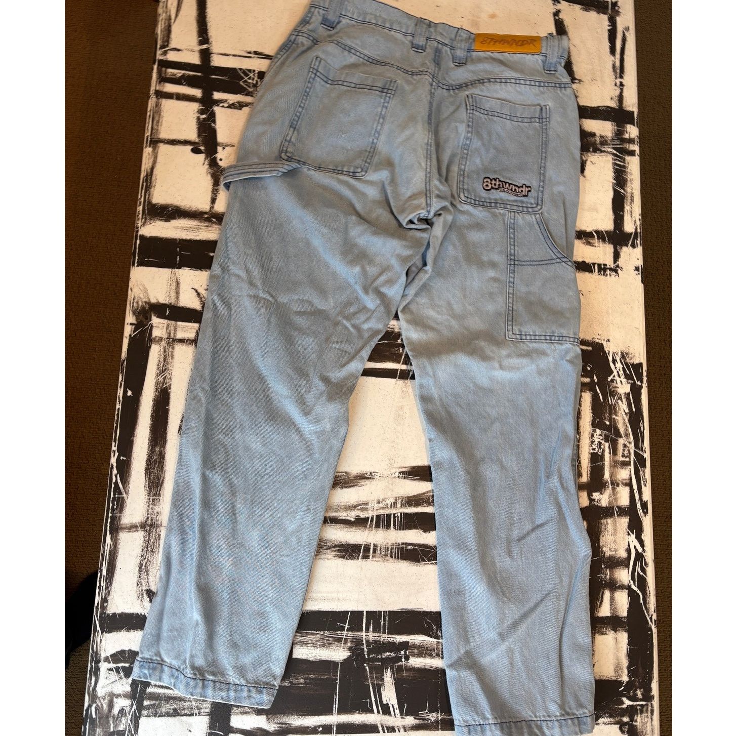 8THWNDR 8THWNDR Double Knee Denim Pant Blue (32x31) Carpenter Jean Size US 32 / EU 48 - 3 Thumbnail