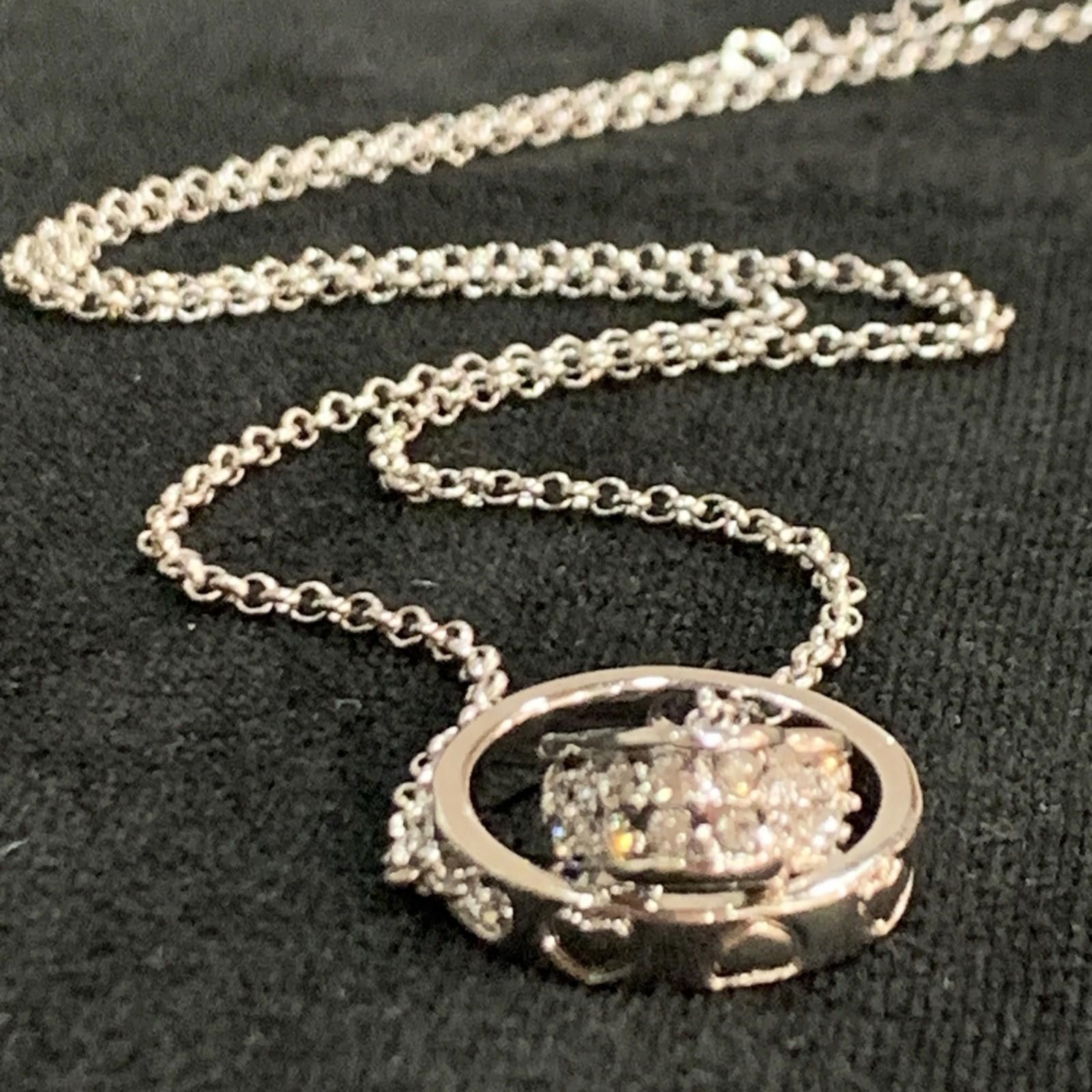 The Unbranded Brand Gorgeous 18k White Gold RGP Necklace And Pendants, Heart Size ONE SIZE - 3 Thumbnail