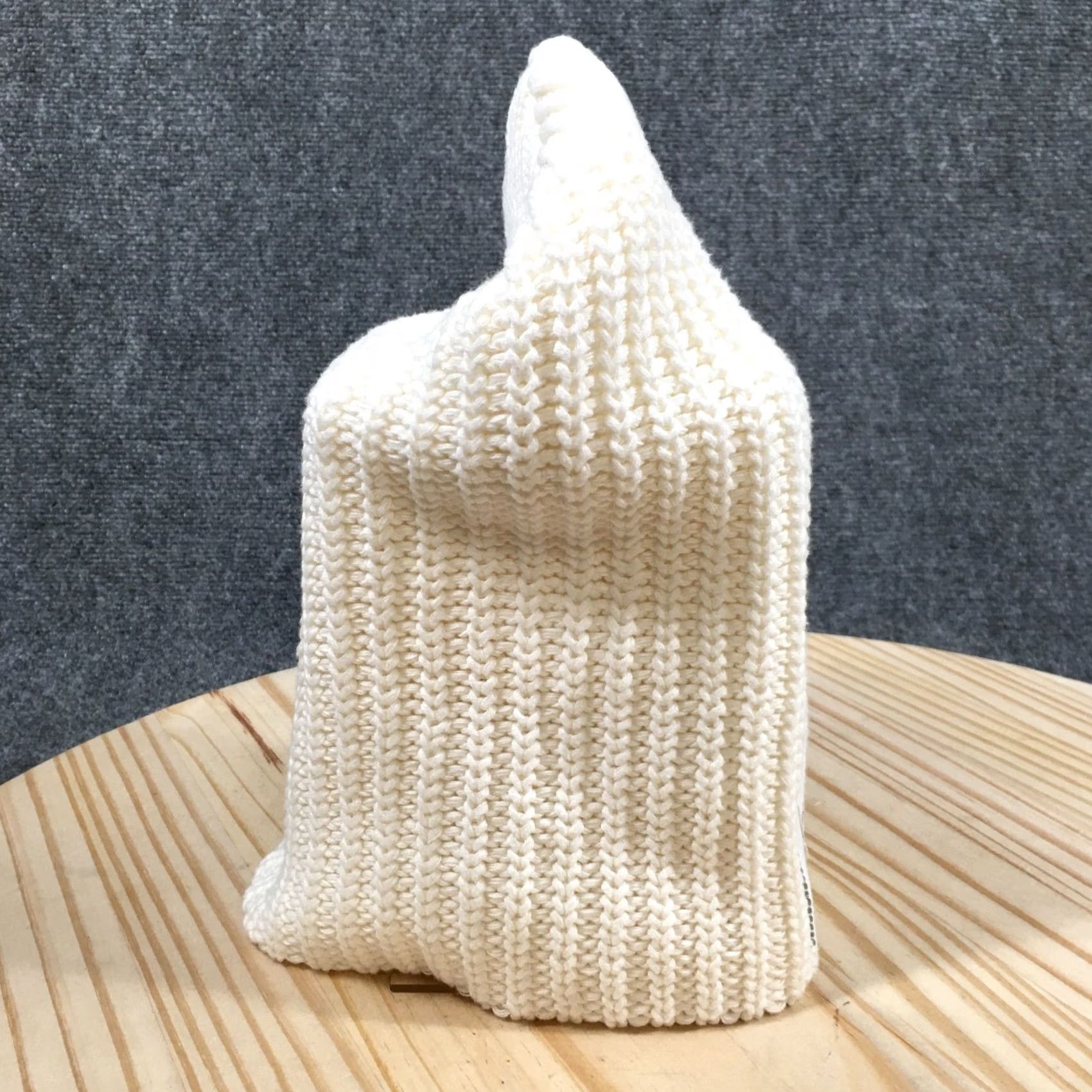 Vintage Love Your Melon Beanie Hat Womens White OS Adjustable Knitted Cotton Winter Size ONE SIZE - 7 Thumbnail