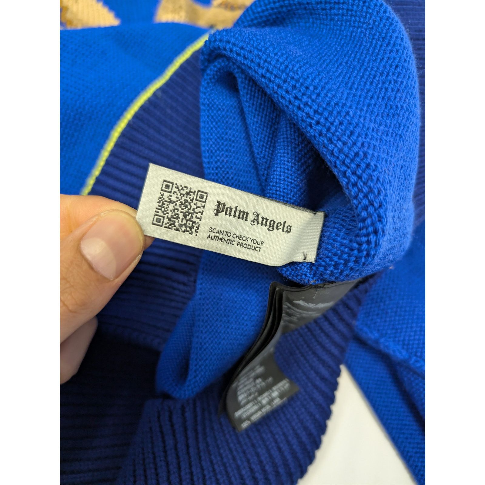 Palm Angels o1rshd1 Bear Sweater in Blue / Brown Size US L / EU 52-54 / 3 - 20 Thumbnail