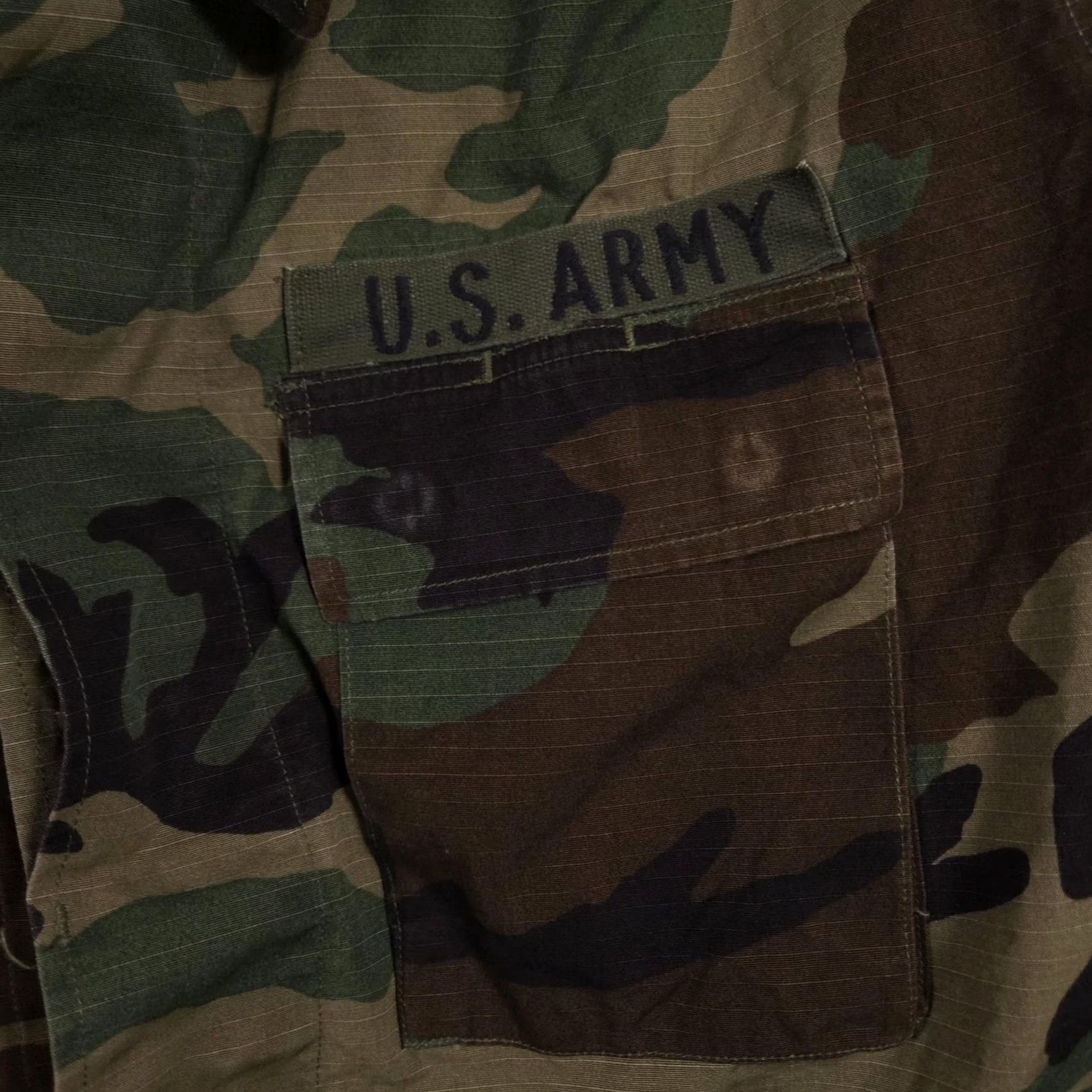 Vintage VINTAGE US Army Jacket Mens M Short Woodland Camo BDU Field Coat 80s Size US 31 - 4 Thumbnail