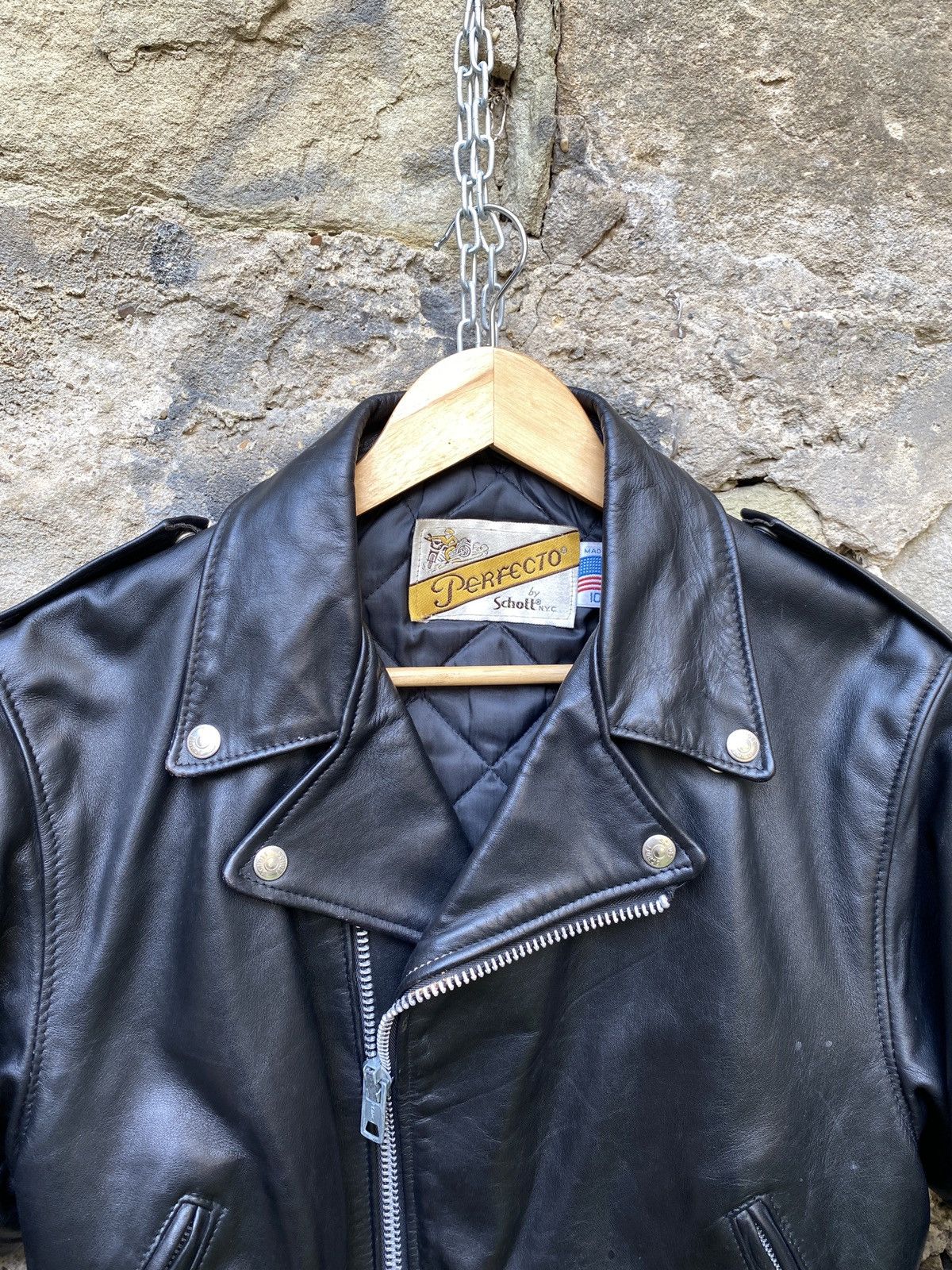 Schott × Vintage Schott Perfecto 608w Oversized Vintage Biker Jacket Size M / US 6-8 / IT 42-44 - 8 Thumbnail