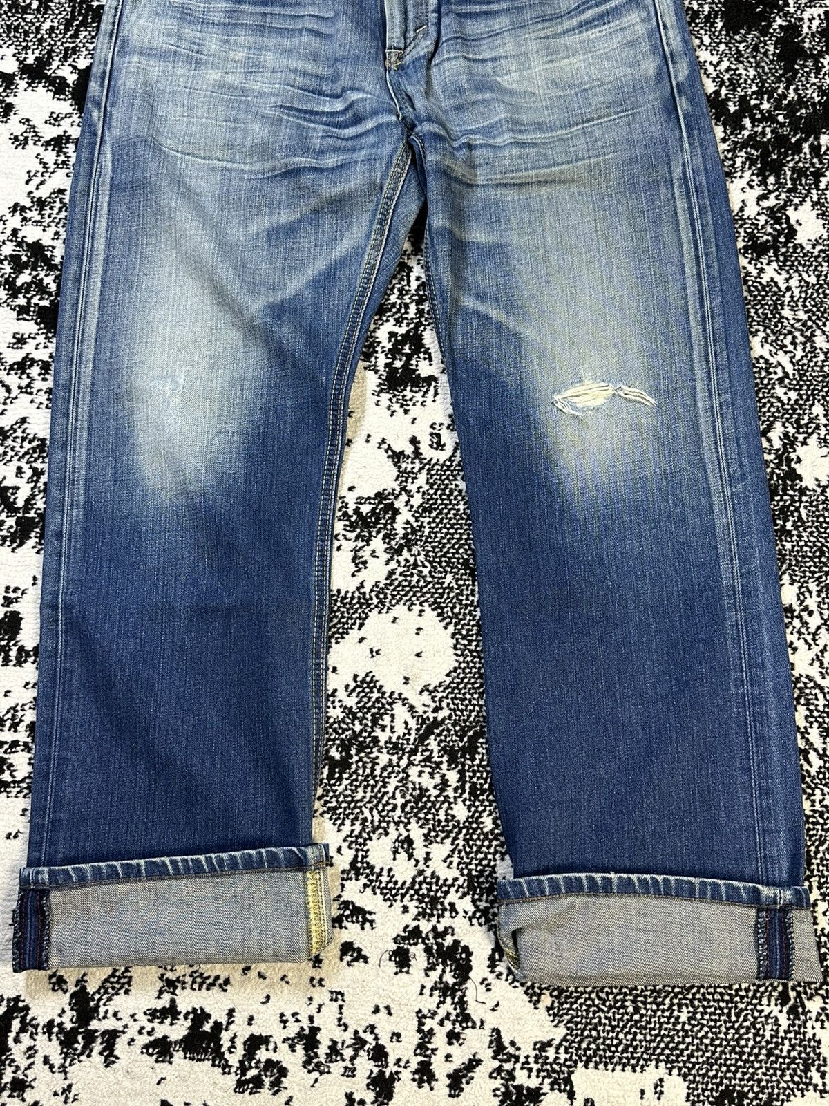 Sugar Cane 2000s Edwin Blue Trip Mud Wash Jeans Size US 33 - 2 Thumbnail