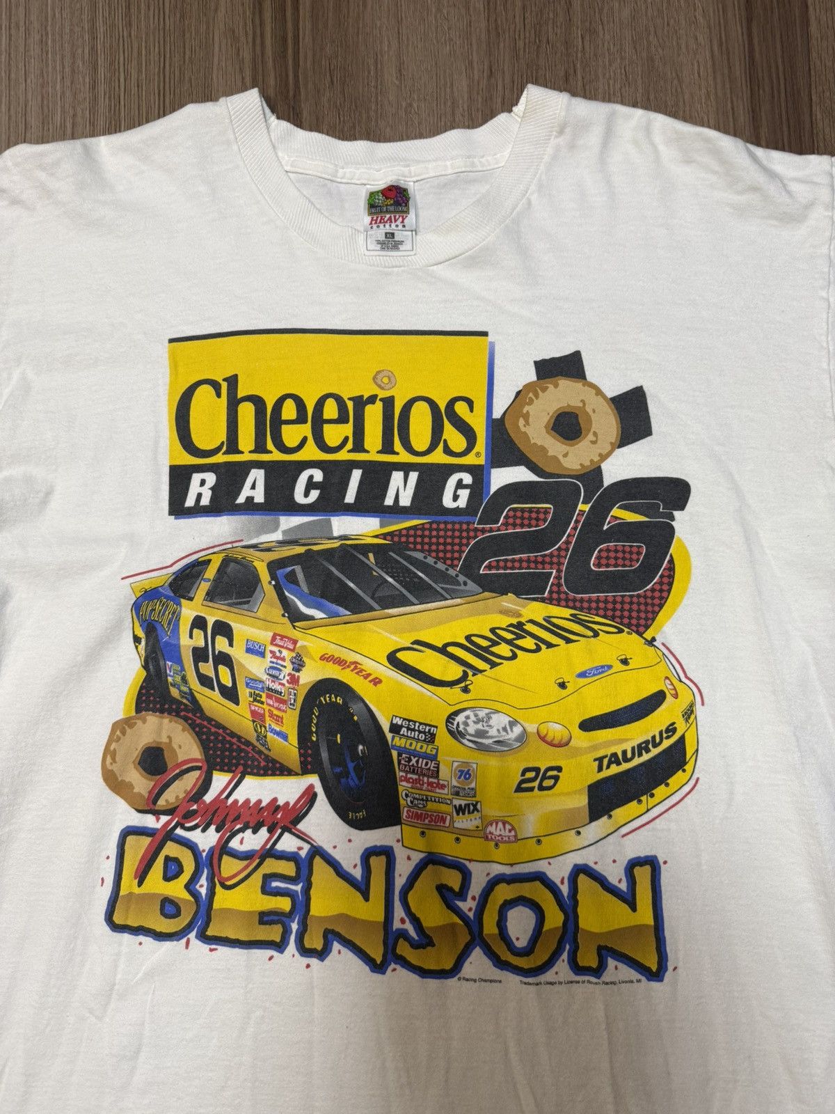 NASCAR Johnny Benson Cheerios Racing Nascar Tee Mens XL AOP Vintage Size US XL / EU 56 / 4 - 2 Thumbnail