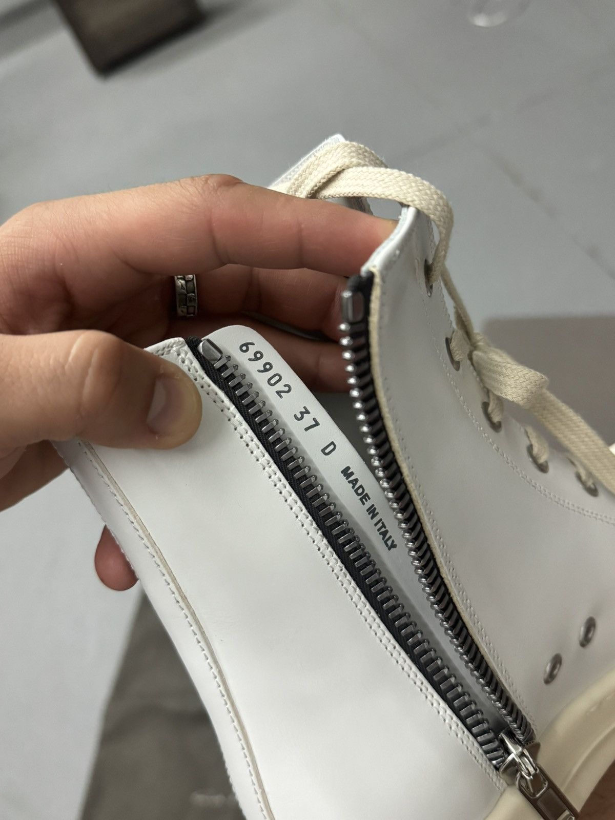 Rick Owens Rick Owens Hollywood Scarpe In Pelle Sneaker High Size US 7 / IT 37 - 9 Thumbnail