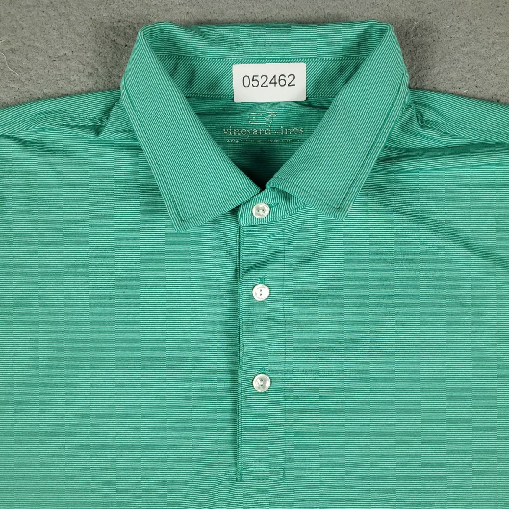 Vineyard Vines VINEYARD VINES Polo Shirt Mens Large Teal Striped Casual Short Sleeve Preppy Sports Size US L / EU 52-54 / 3 - 2 Thumbnail