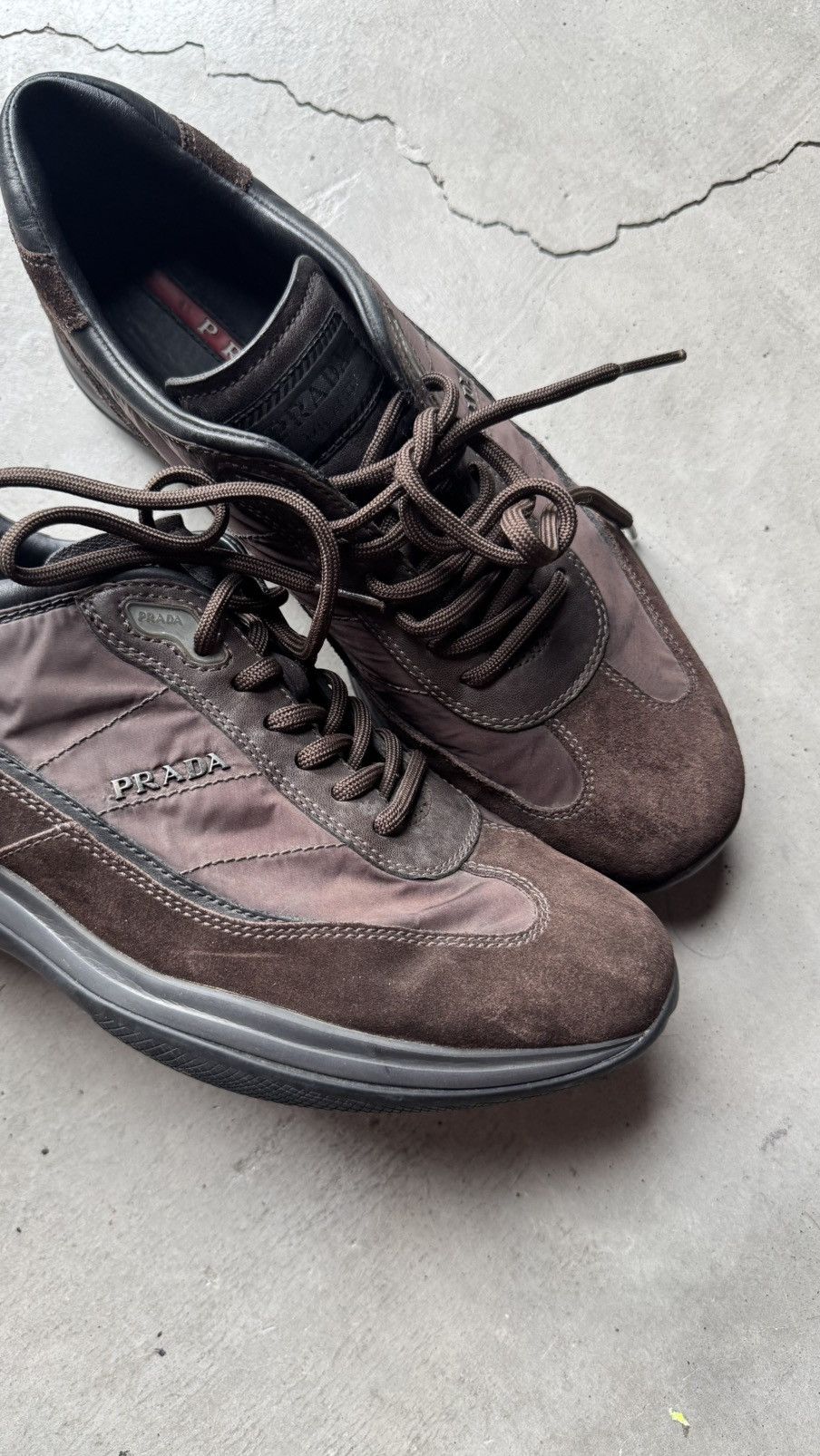 Prada Prada - Suede Nylon Rare! Size US 7.5 / EU 40-41 - 2 Thumbnail